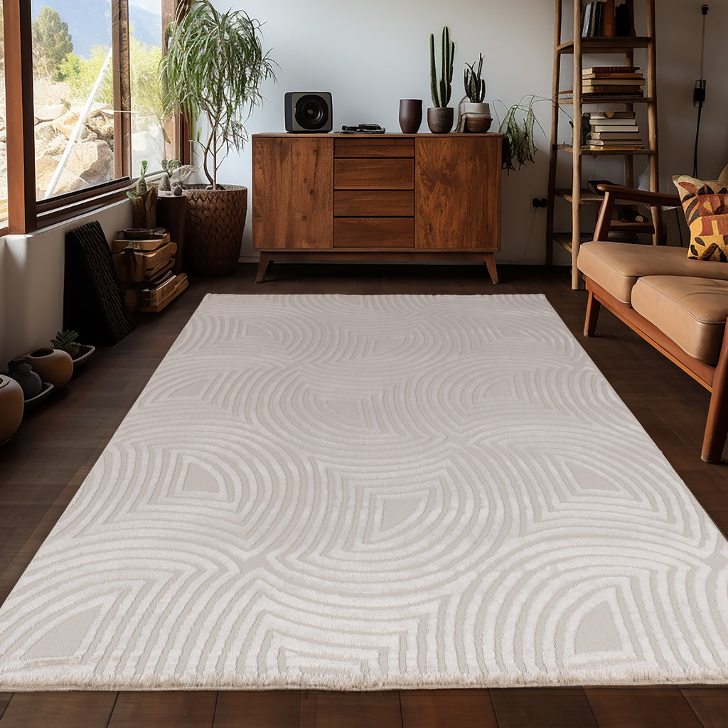 Sahara 1113 beige Moderner Designer Teppich