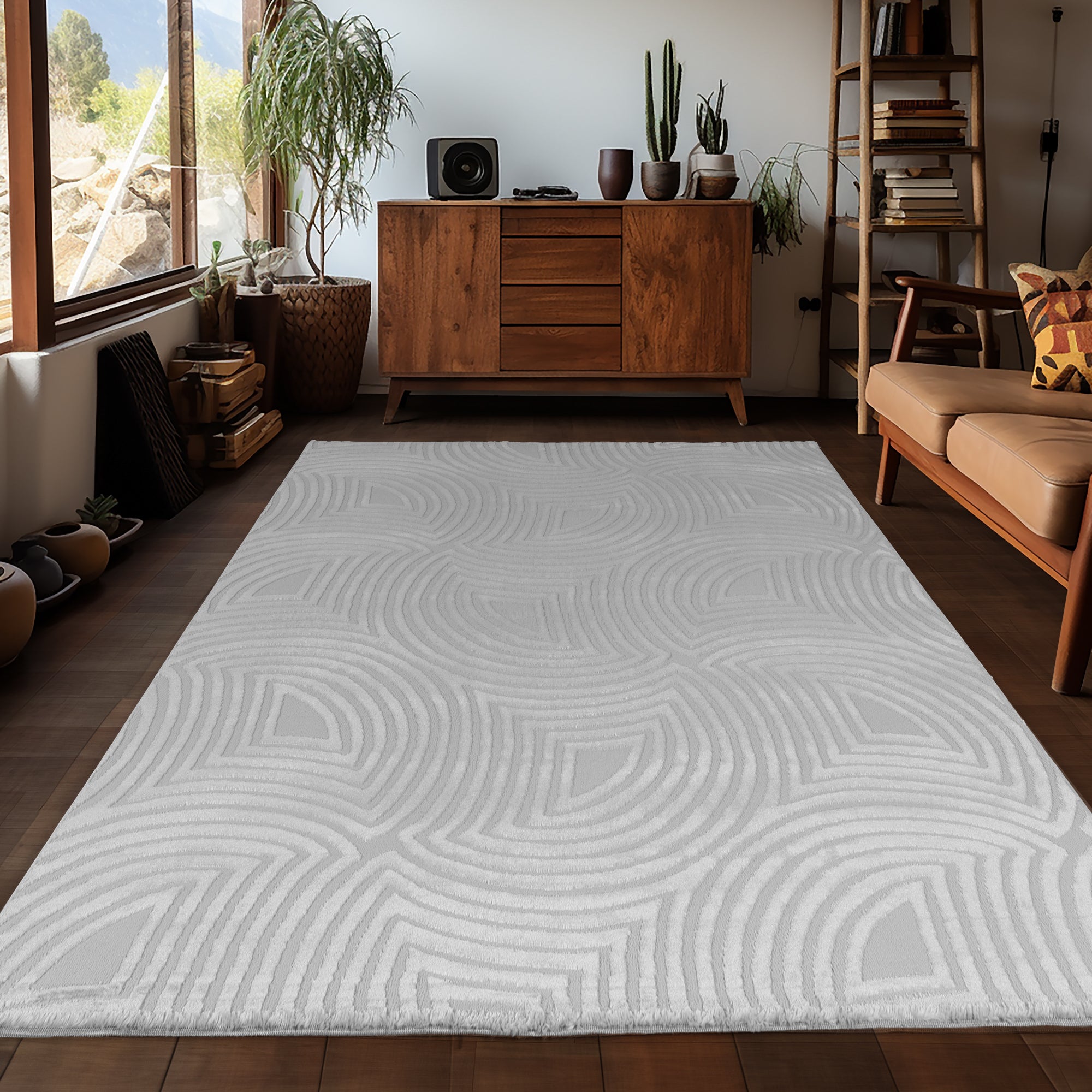 Sahara 1113 grau Moderner Designer Teppich
