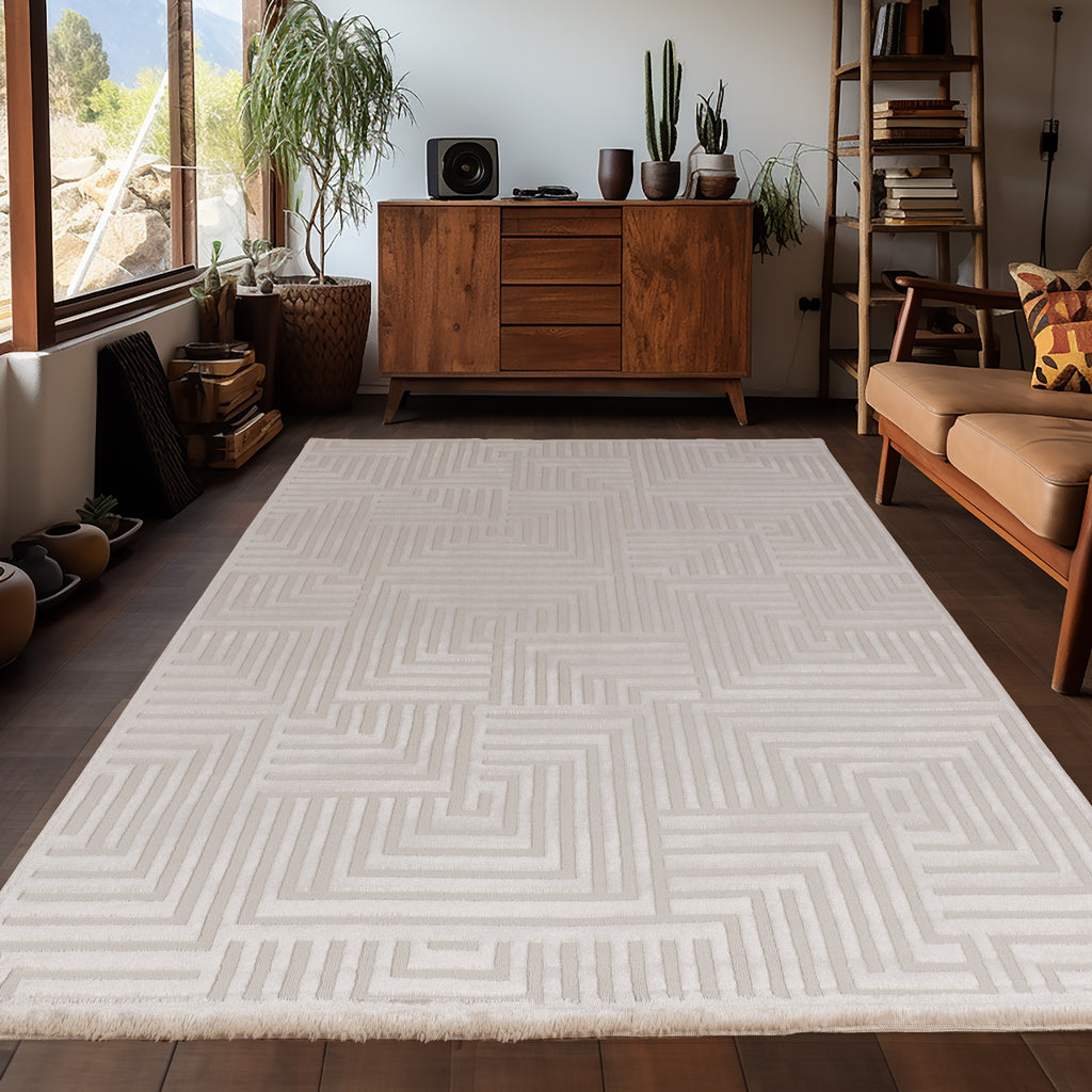 Sahara 1114 beige Moderner Designer Teppich