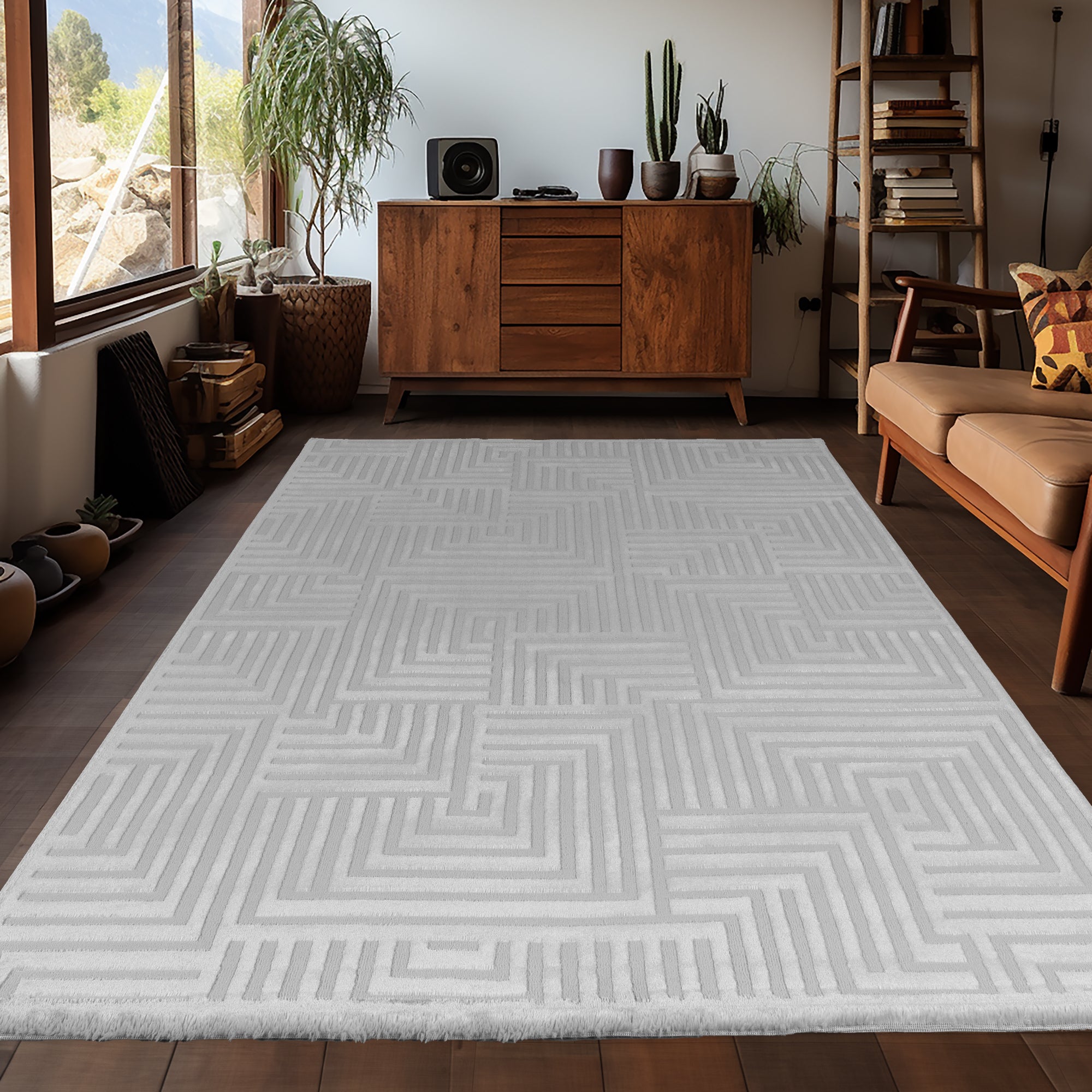 Sahara 1114 grau Moderner Designer Teppich