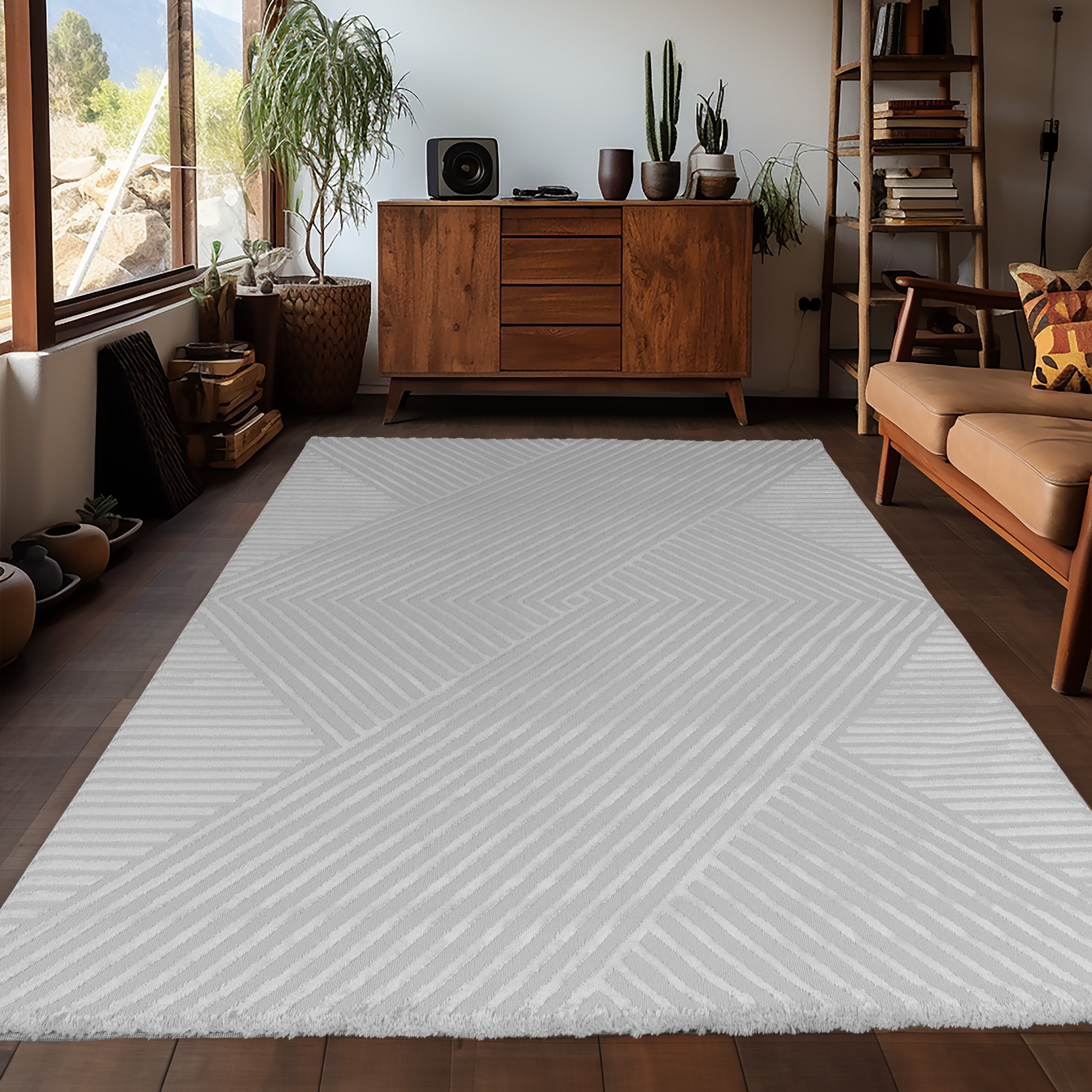 Sahara 1115 grau Moderner Designer Teppich