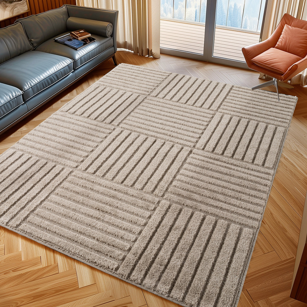 Amy 1123 beige Boho & Skandi-Stil Teppich