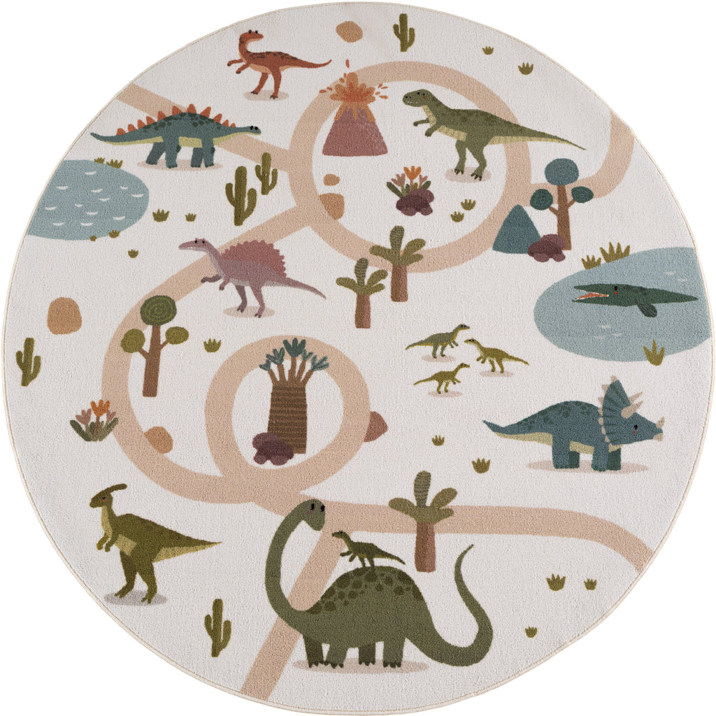 Mini 1131 creme Dinosaurier Muster