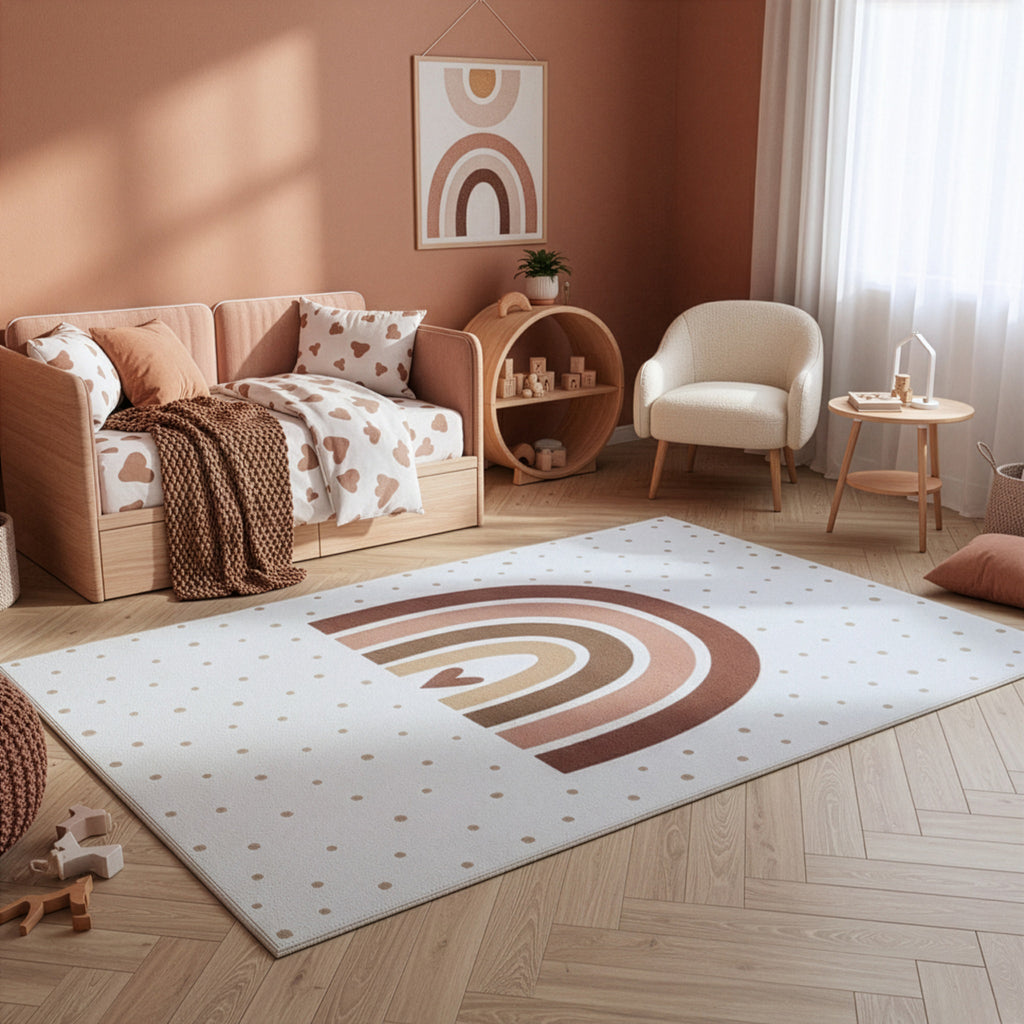 Mini 1132 creme Regenbogen Muster