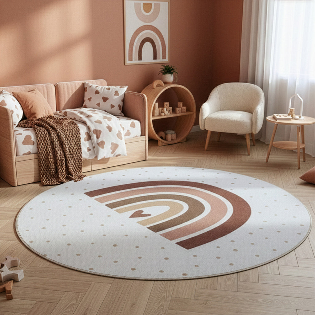 Mini 1132 creme Regenbogen Muster