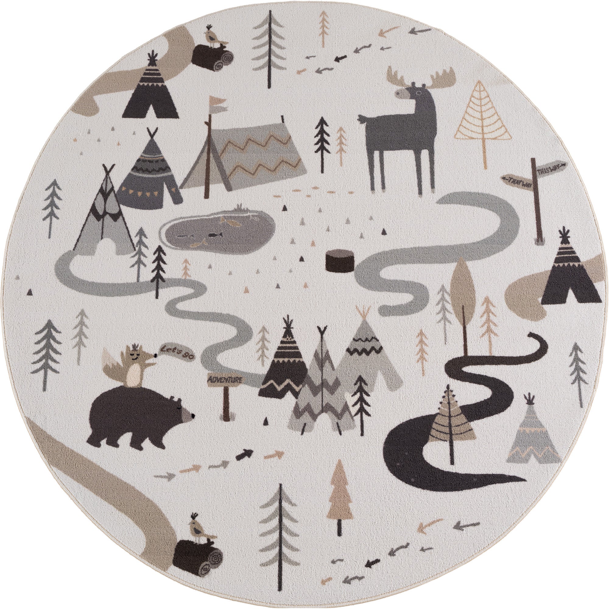 Mini 1135 creme Wildnis Muster