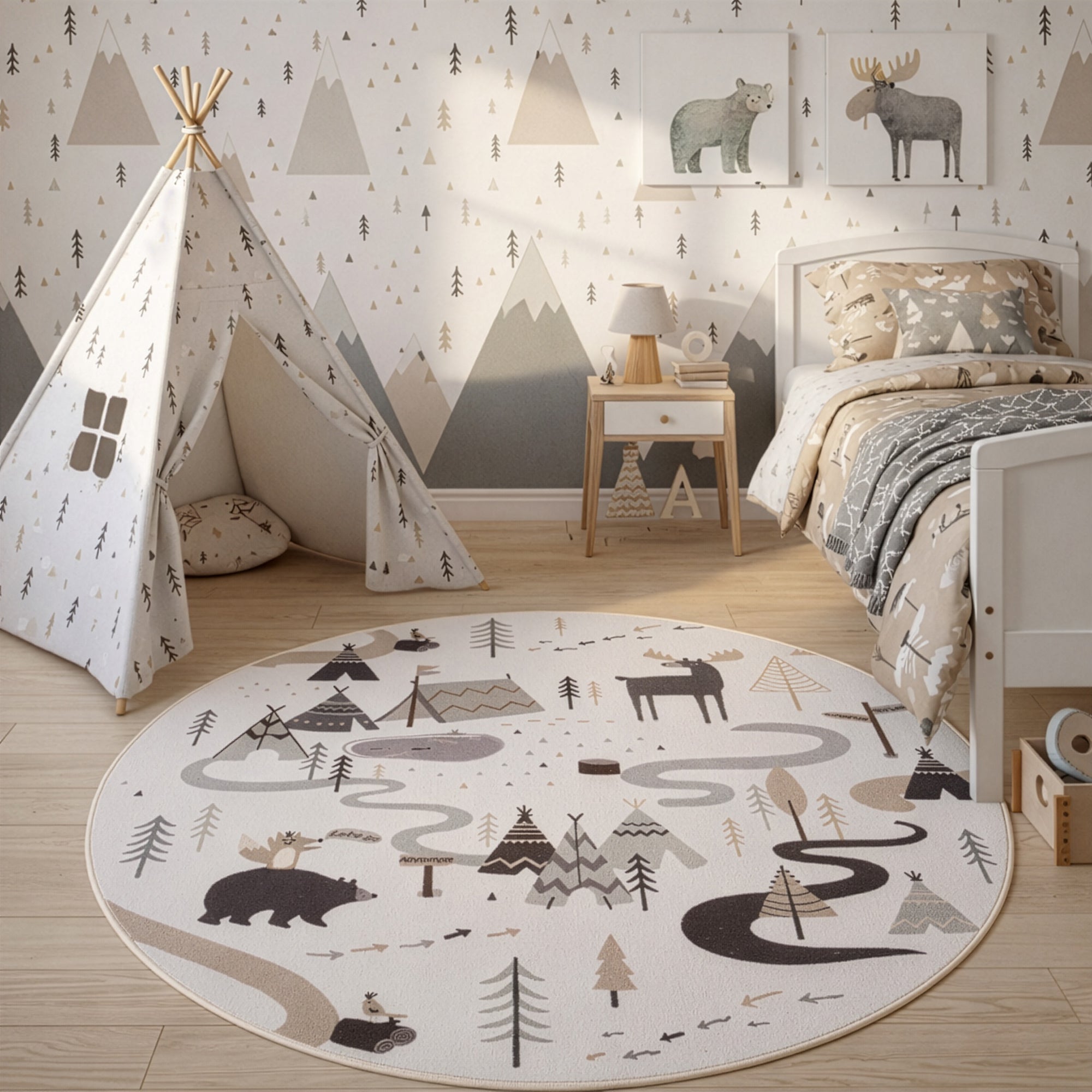 Mini 1135 creme Wildnis Muster