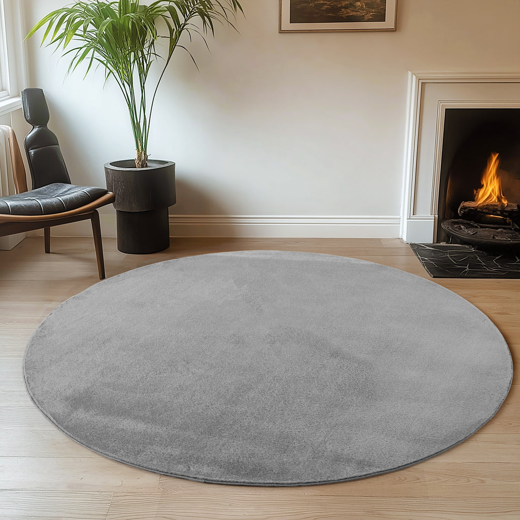 Amber 1400 grau kuschelig & weich Plüschteppich