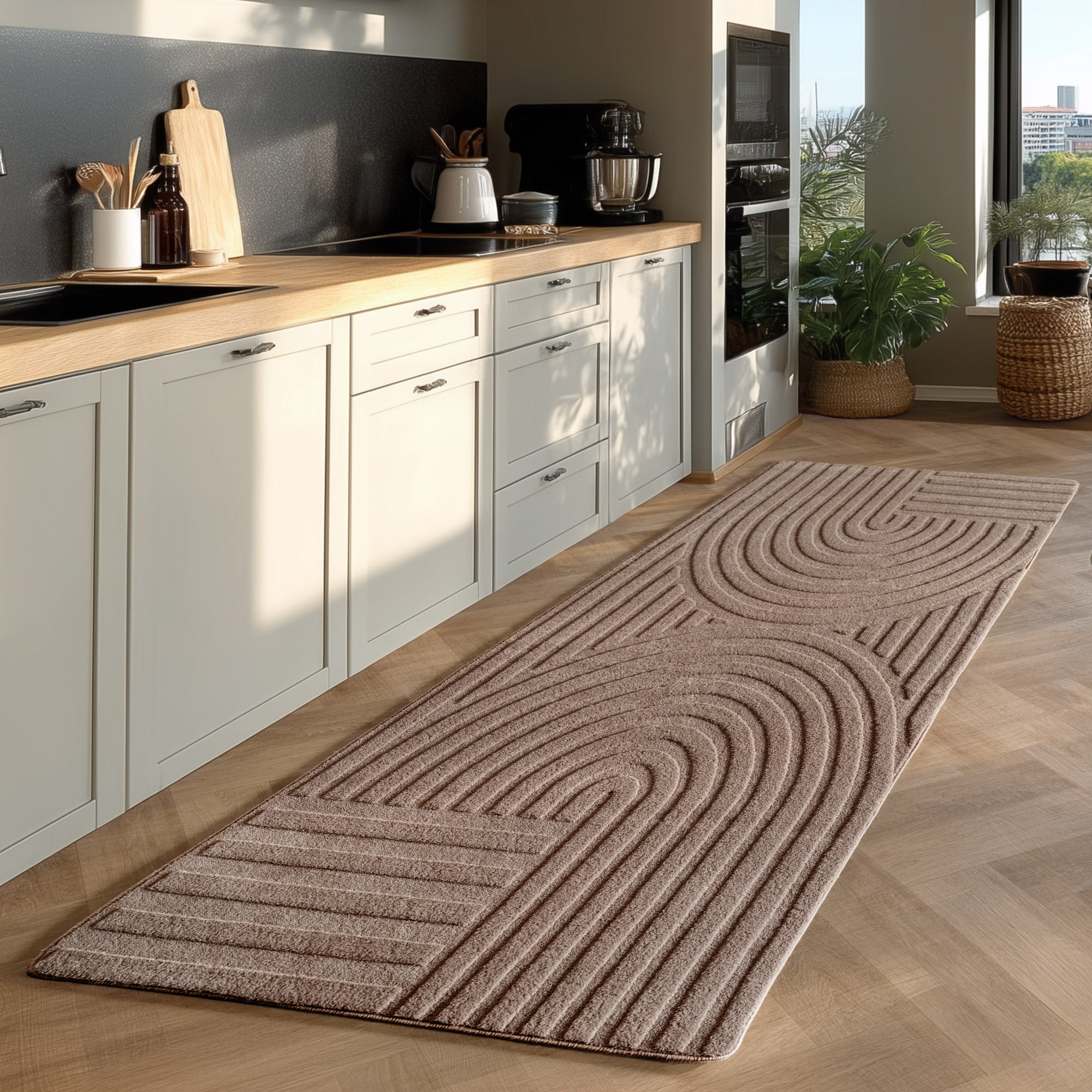 Pia 1611 beige Moderner Designer Teppich