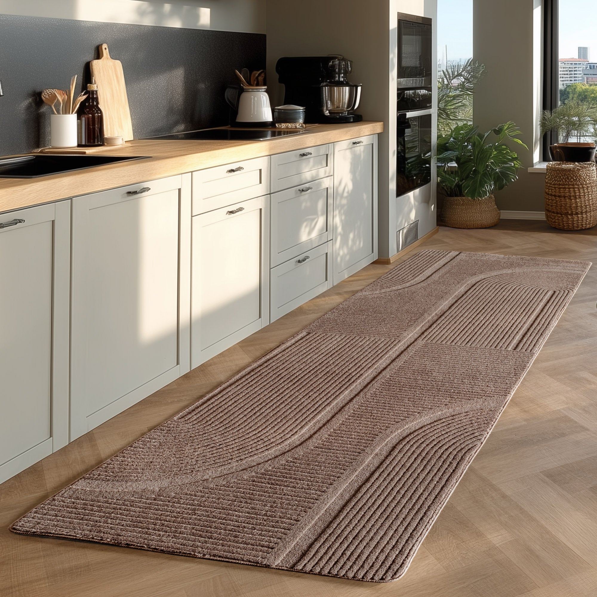Pia 1612 beige Moderner Designer Teppich