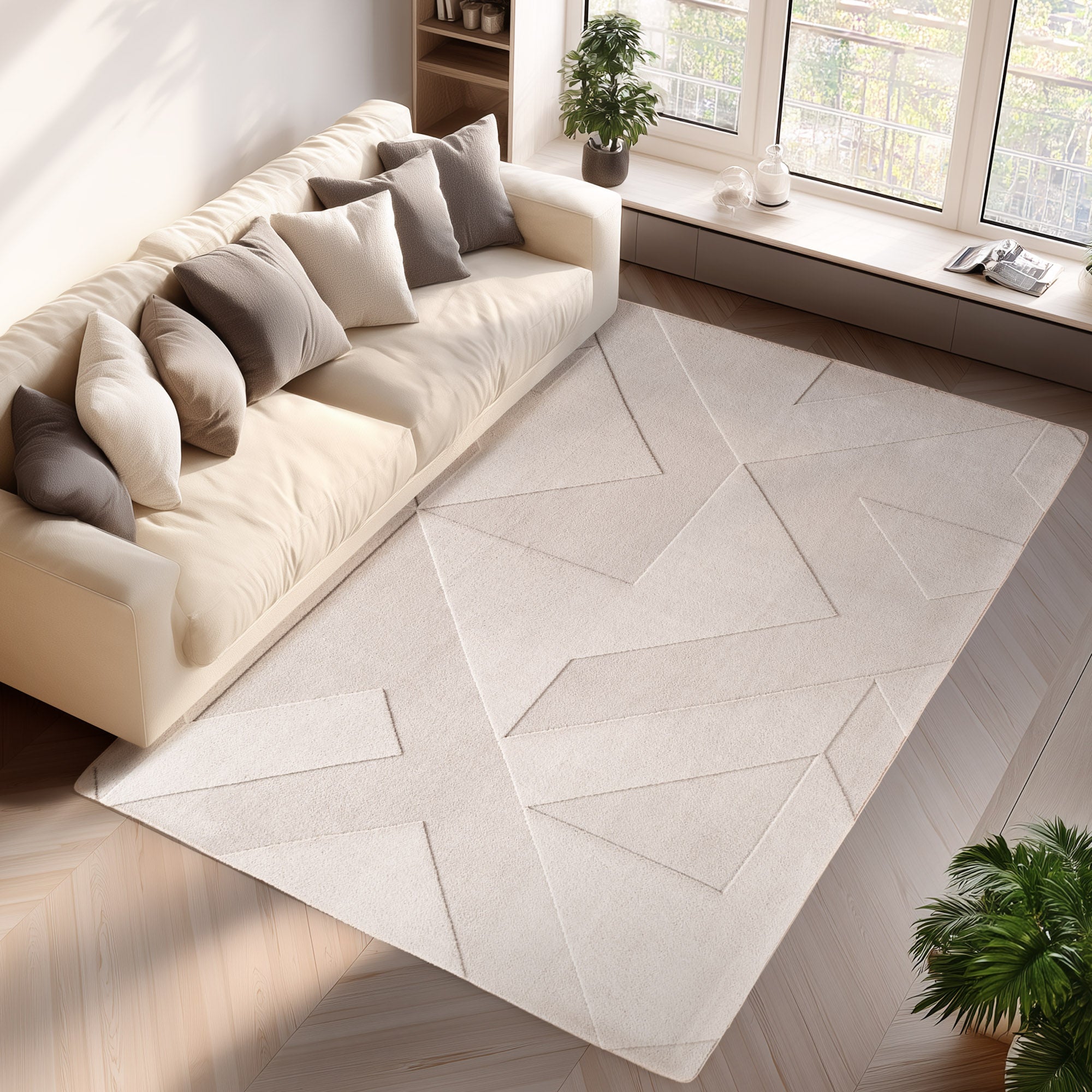 Pia 1613 creme Moderner Designer Teppich