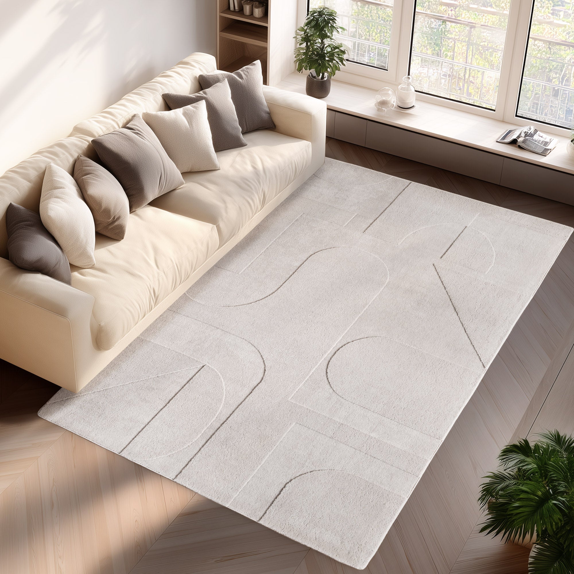 Pia 1614 creme Moderner Designer Teppich