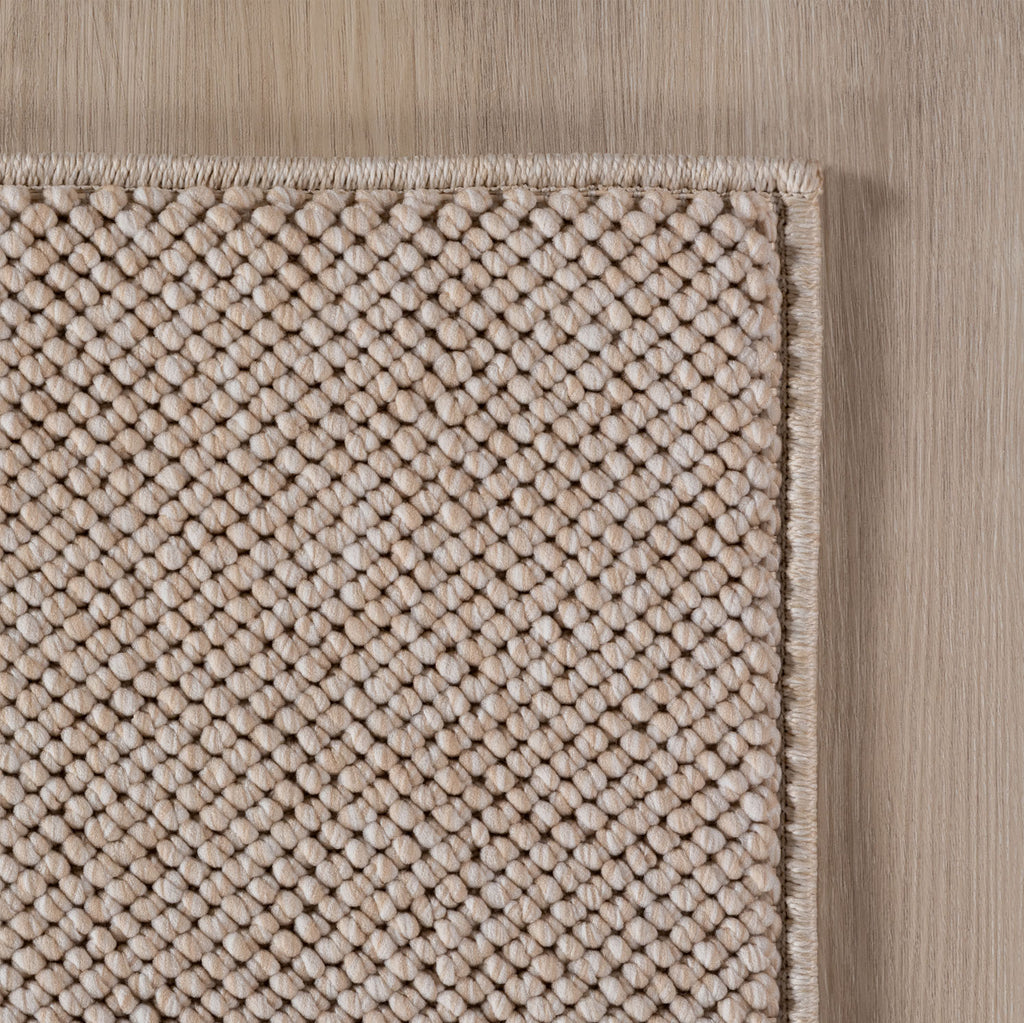 Hira 2200 beige, geflochtener weichflor Teppich, tolle Musterungen