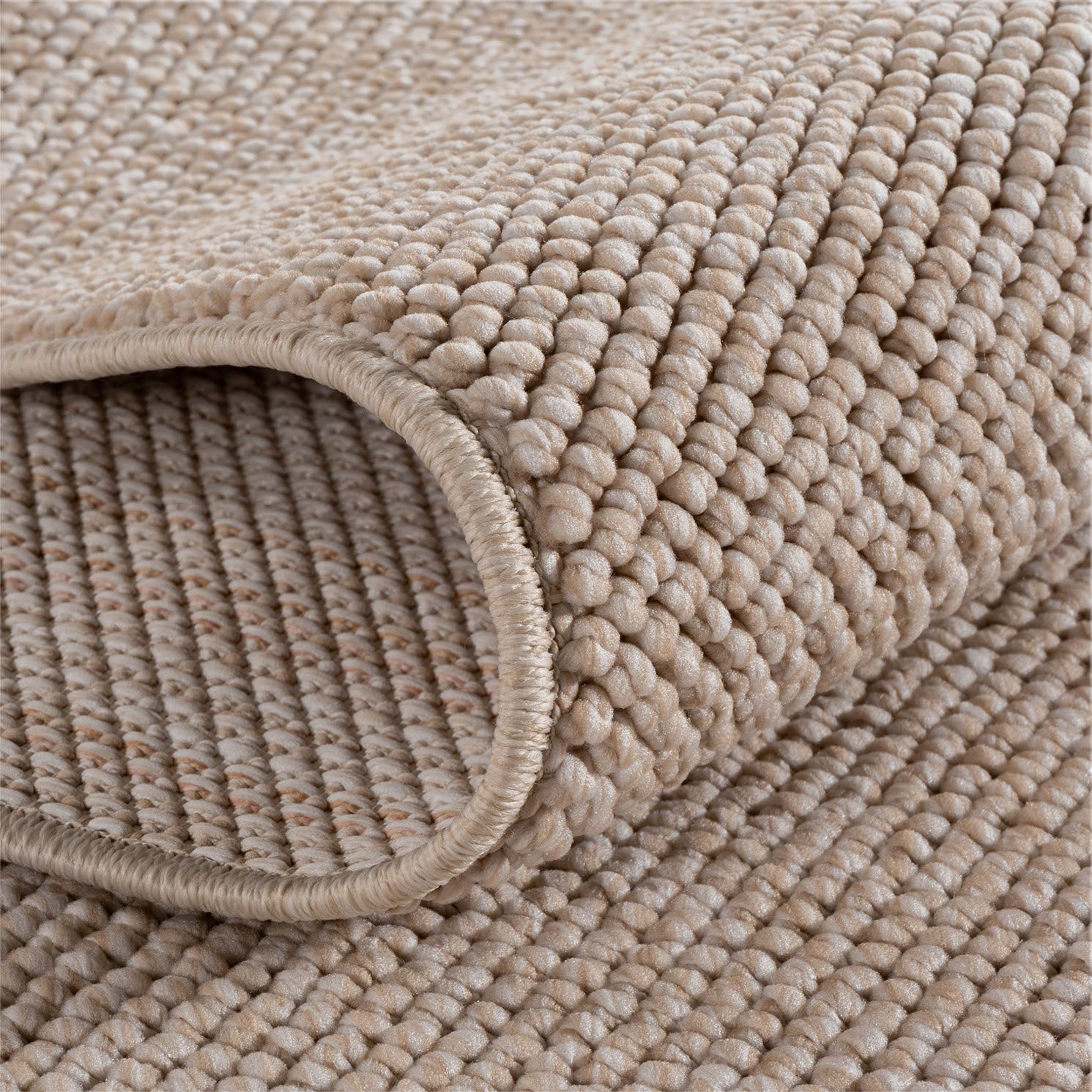 Hira 2200 beige, geflochtener weichflor Teppich, tolle Musterungen