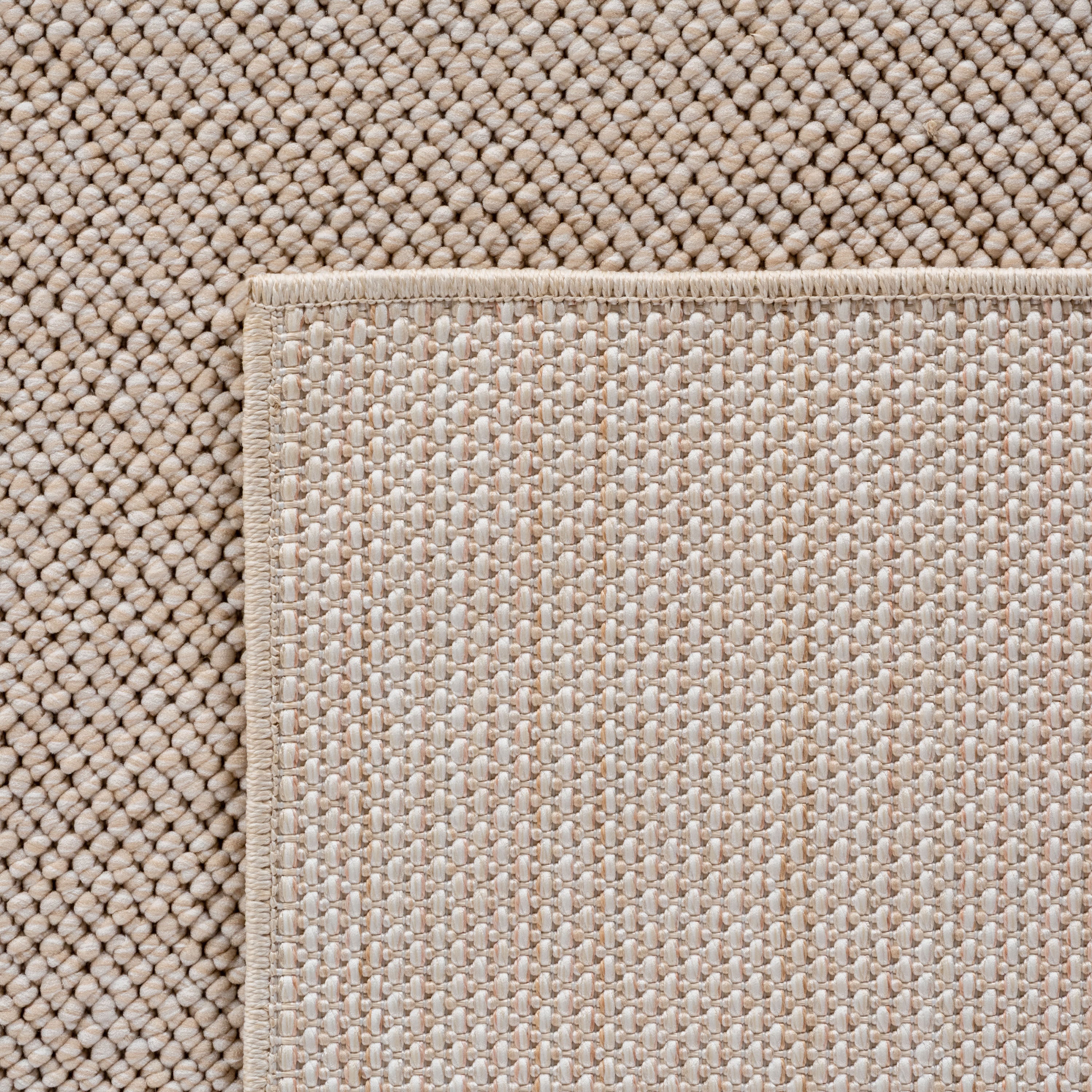 Hira 2200 beige, geflochtener weichflor Teppich, tolle Musterungen