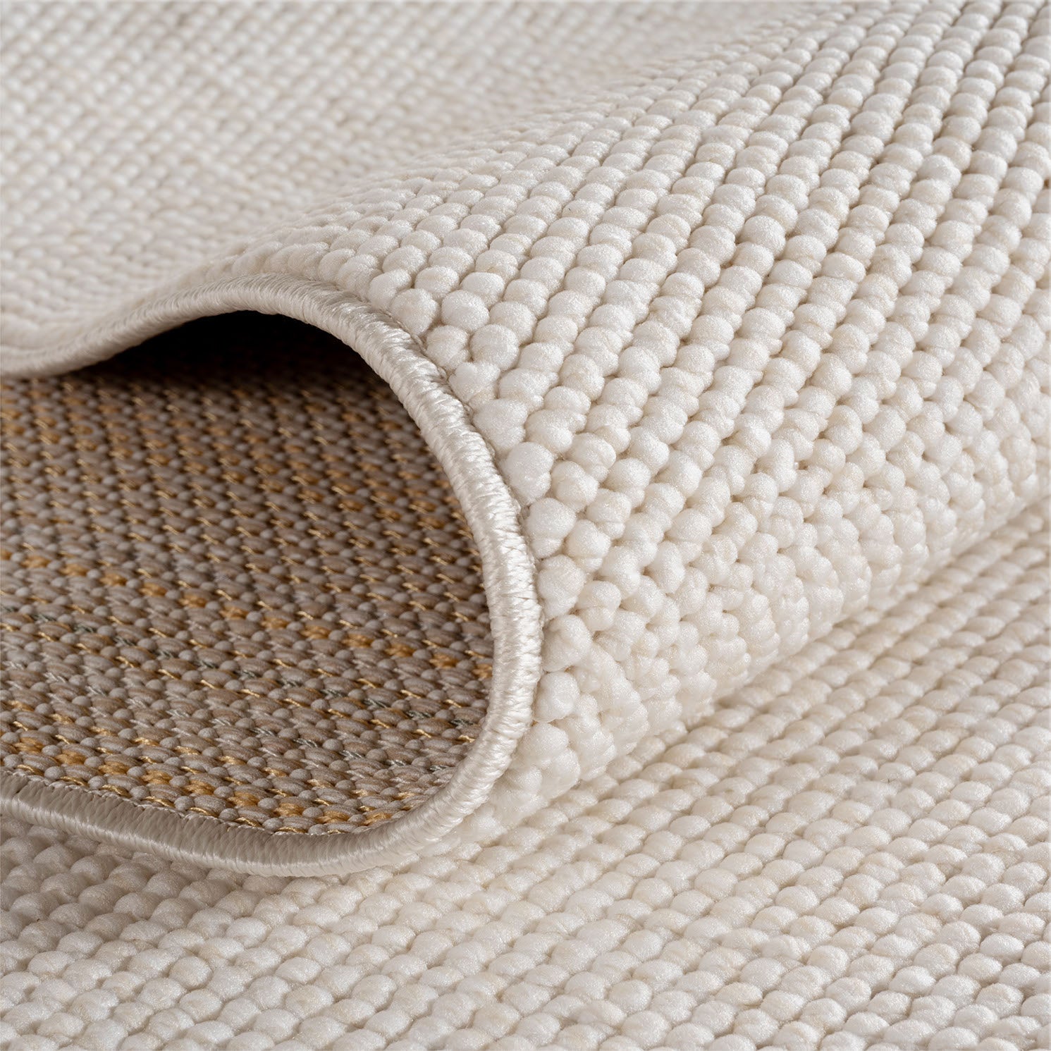 Hira 2200 creme, geflochtener weichflor Teppich, tolle Musterungen