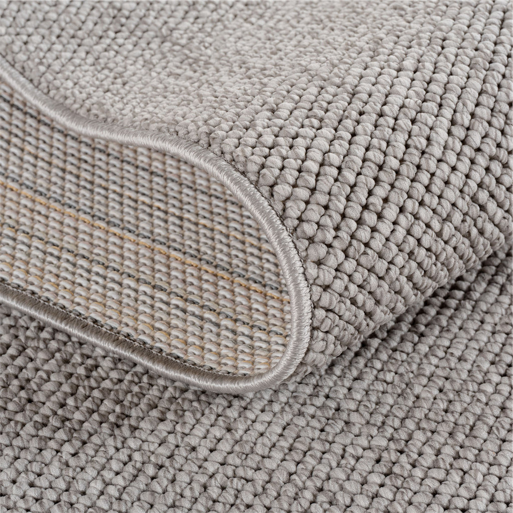 Hira 2200 grau, geflochtener weichflor Teppich, tolle Musterungen
