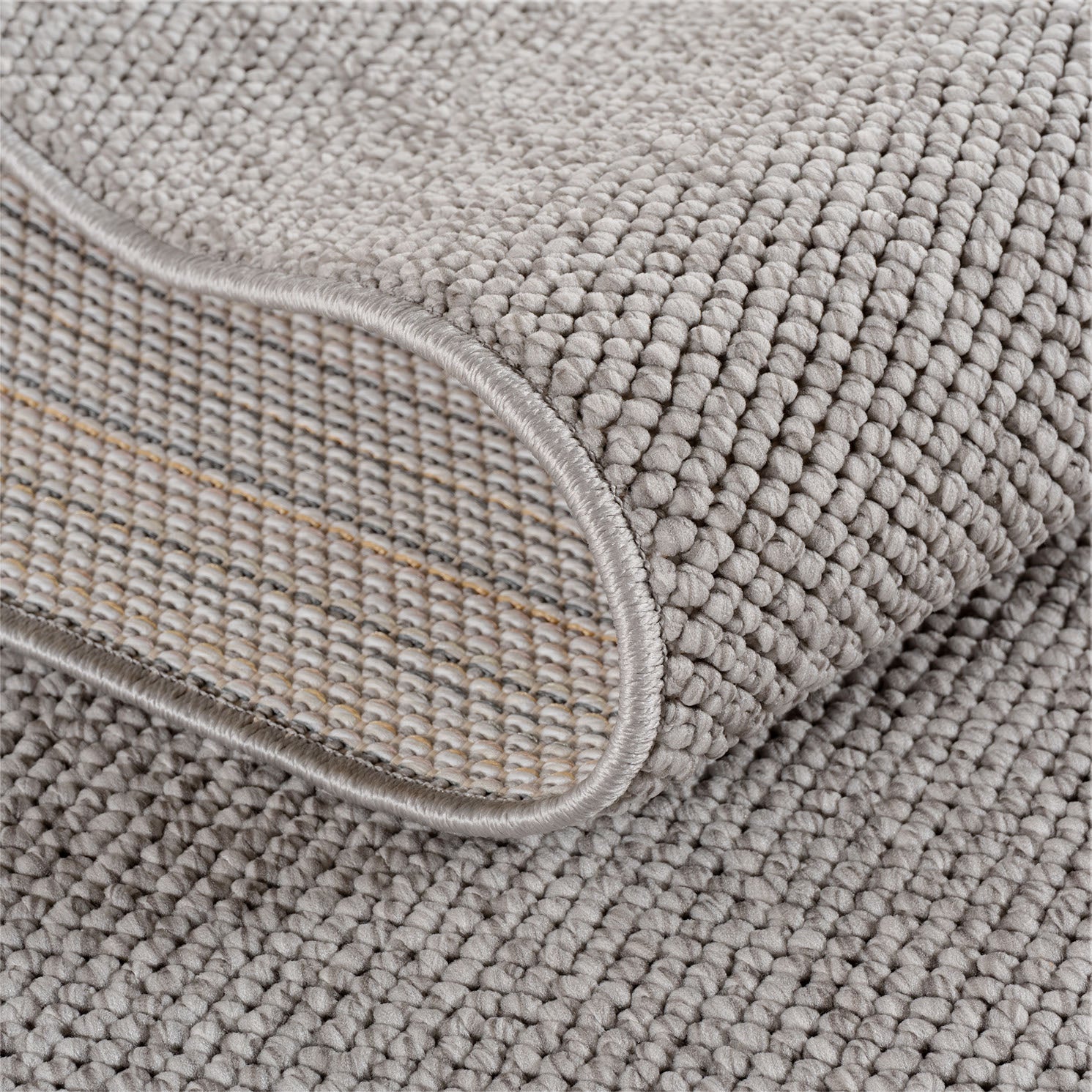 Hira 2200 grau, geflochtener weichflor Teppich, tolle Musterungen