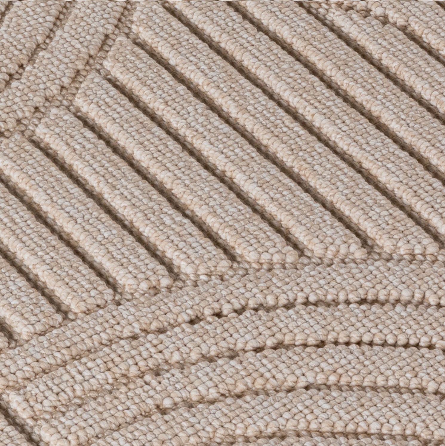 Hira 2201 beige, geflochtener weichflor Teppich, tolle Musterungen