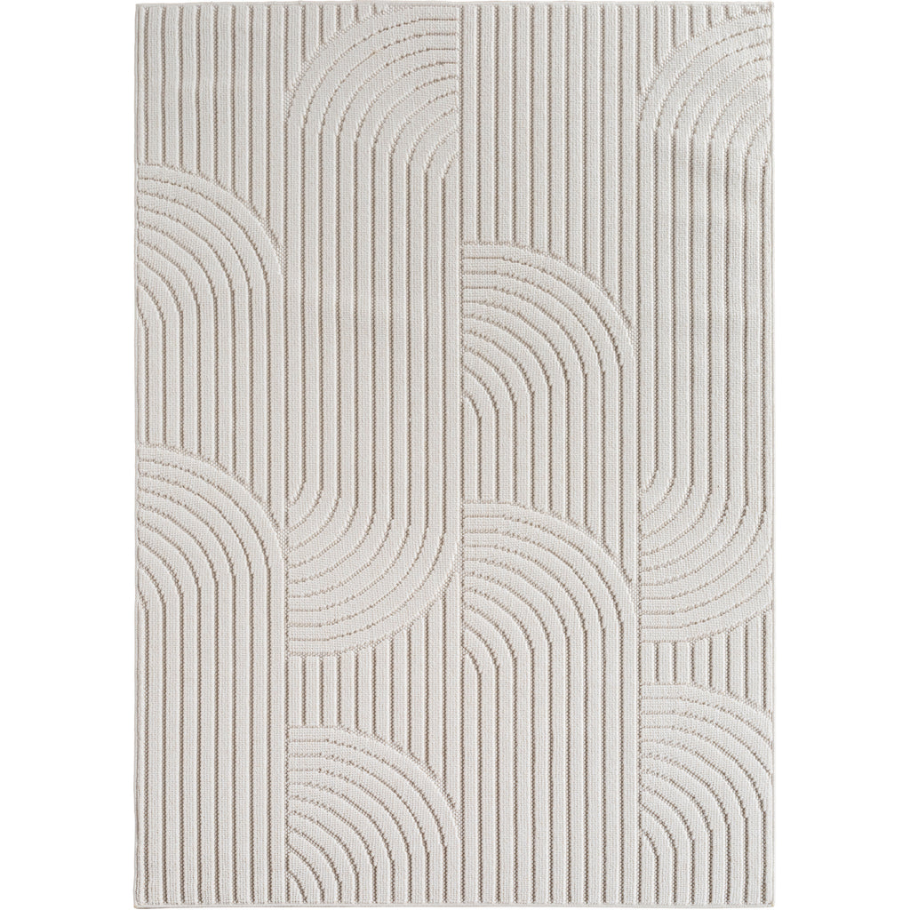 Hira 2201 creme, geflochtener weichflor Teppich, tolle Musterungen