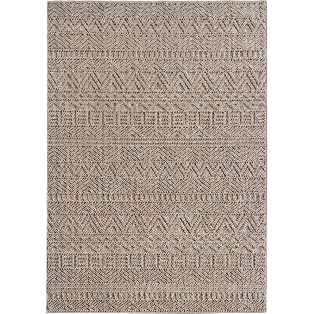 Hira 2202 beige, geflochtener weichflor Teppich, tolle Musterungen