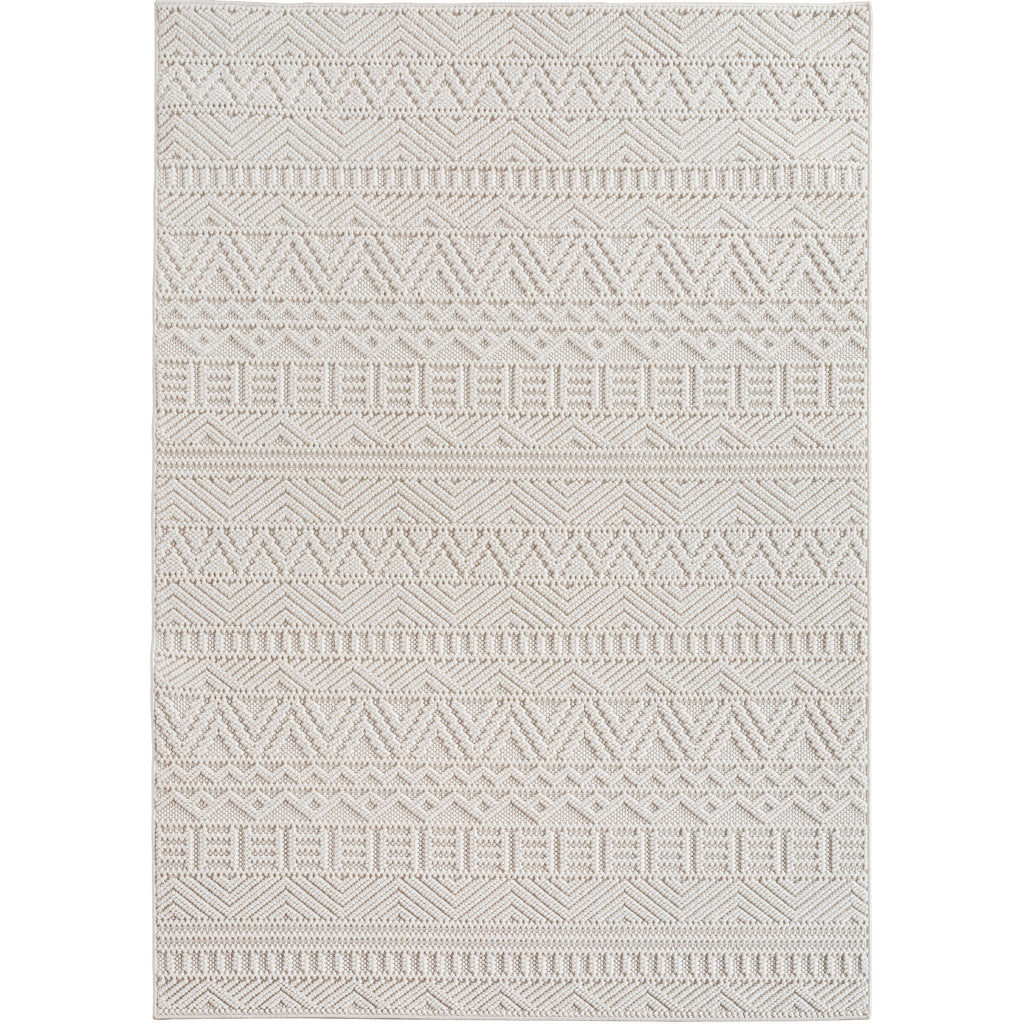 Hira 2202 creme, geflochtener weichflor Teppich, tolle Musterungen