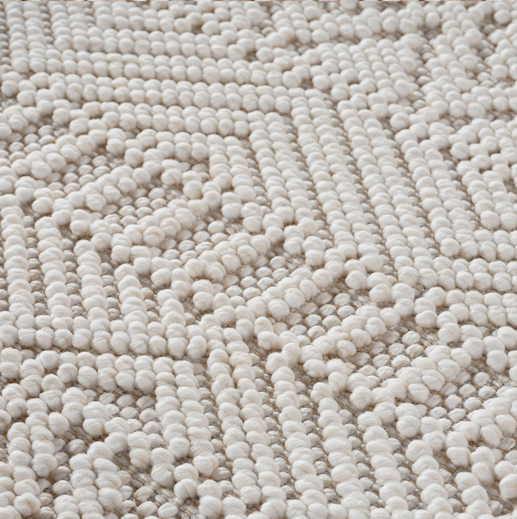 Hira 2202 creme, geflochtener weichflor Teppich, tolle Musterungen