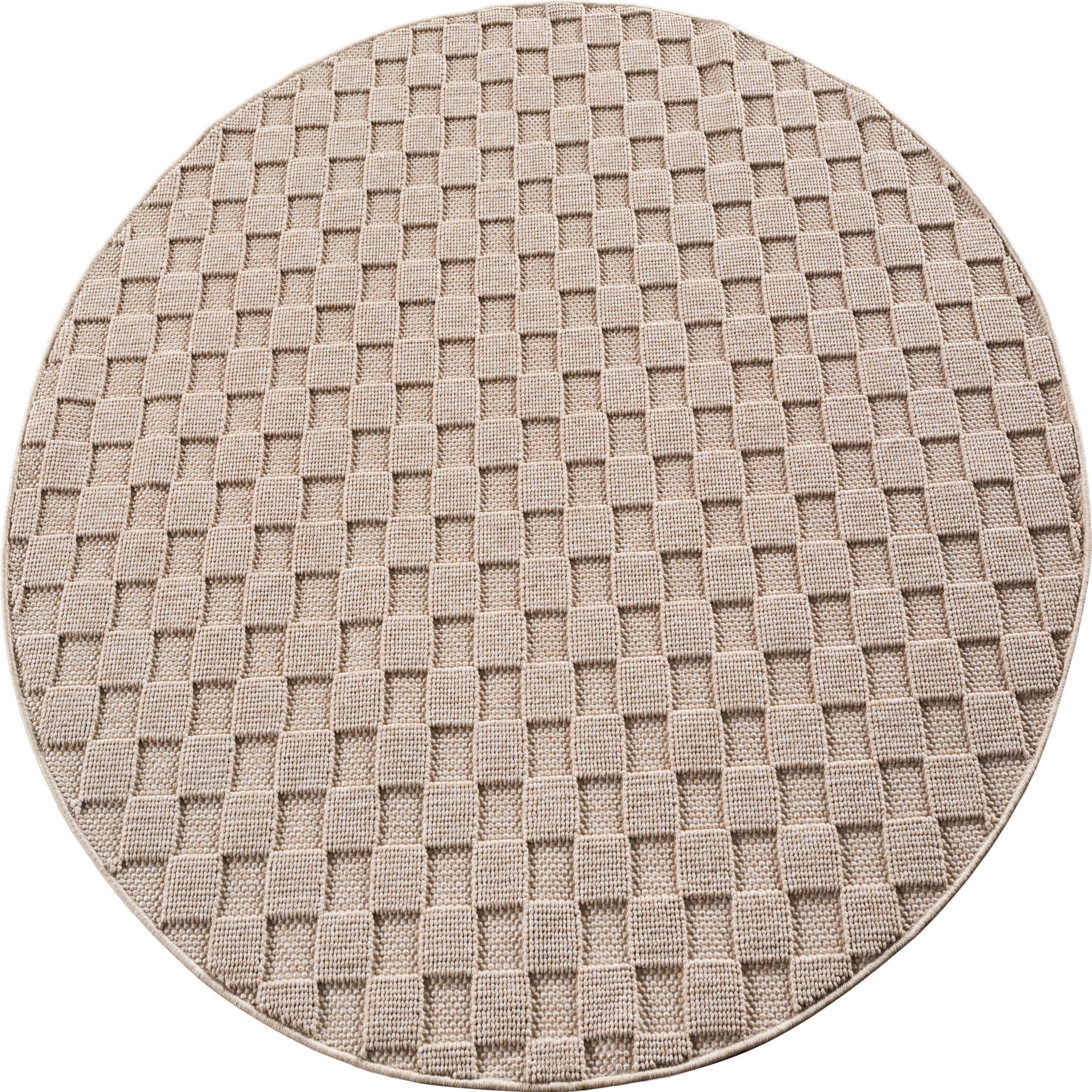 Hira 2203 beige, geflochtener weichflor Teppich, tolle Musterungen
