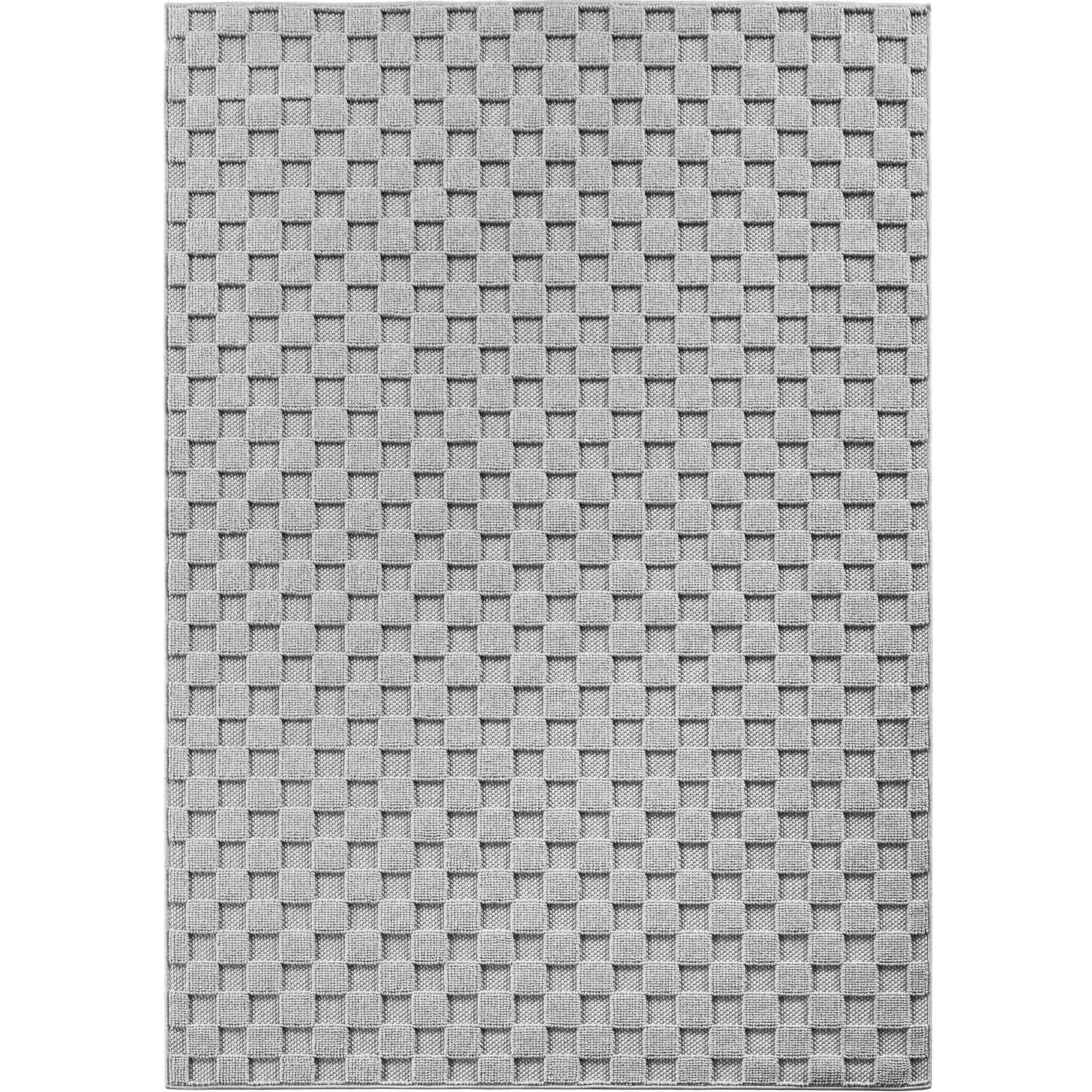 Hira 2203 grau, geflochtener weichflor Teppich, tolle Musterungen