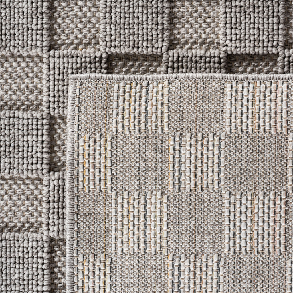 Hira 2203 grau, geflochtener weichflor Teppich, tolle Musterungen