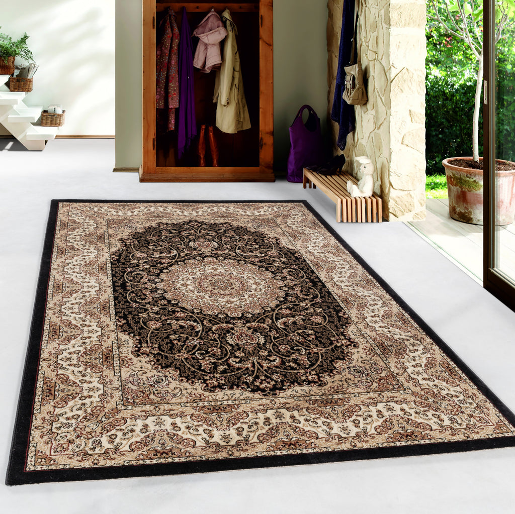Antik 2606 schwarz, klassischer Teppich im Stilvollen Design
