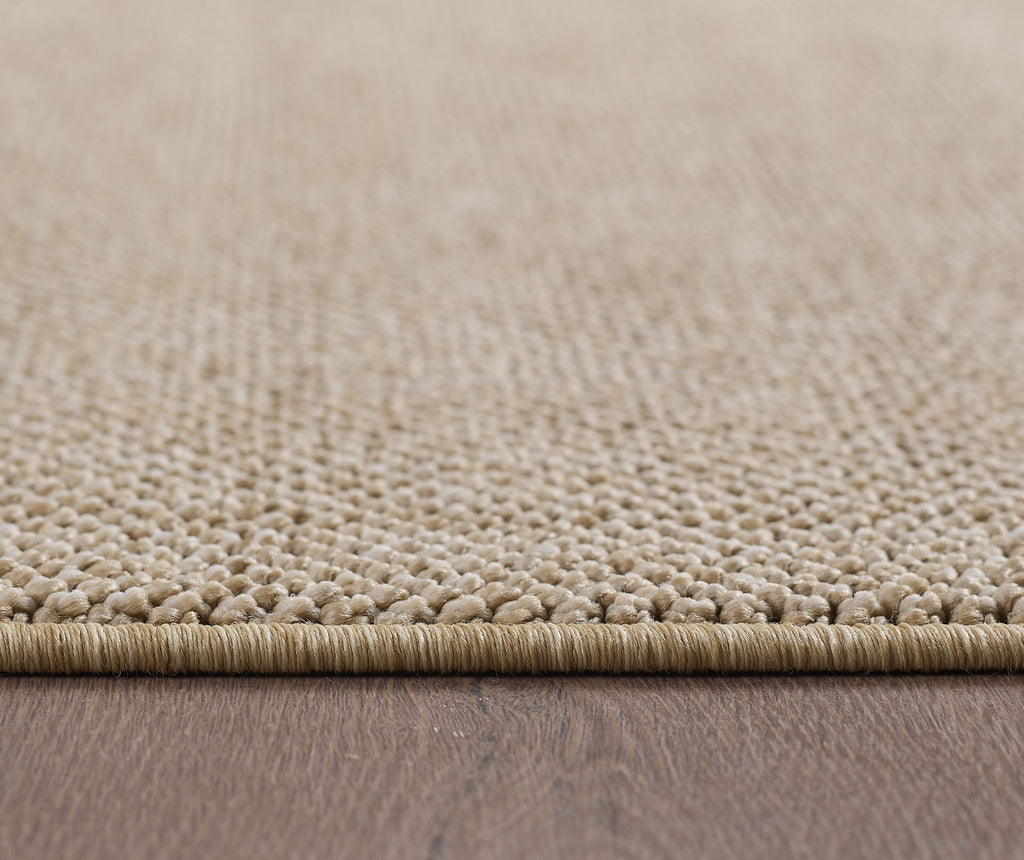 Lena 4300 beige geflochtener Weichflor Teppich
