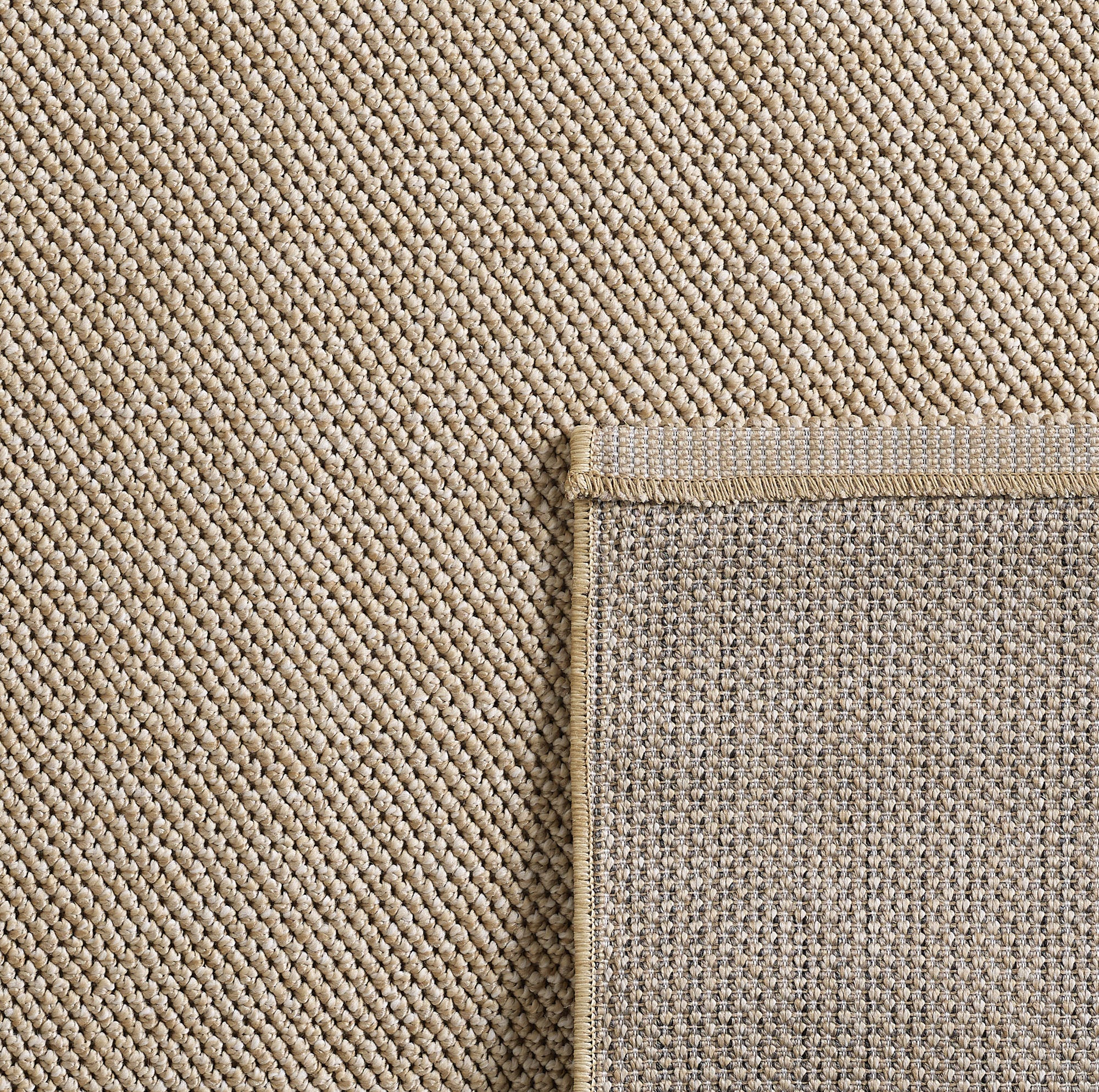 Lena 4300 beige geflochtener Weichflor Teppich