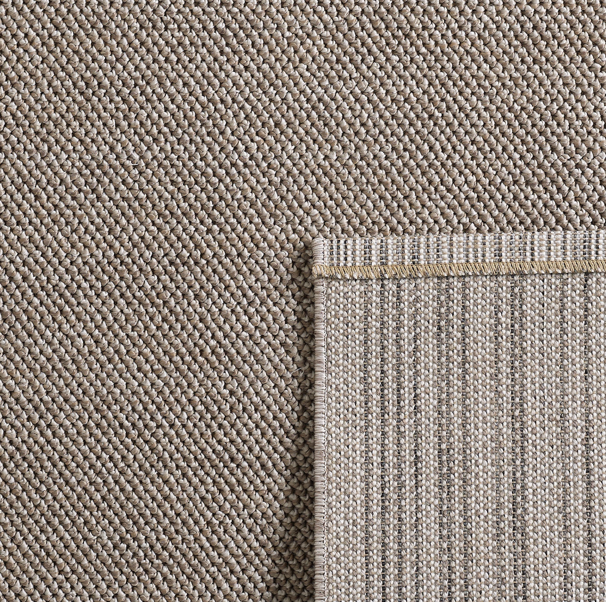 Lena 4300 braun geflochtener Weichflor Teppich