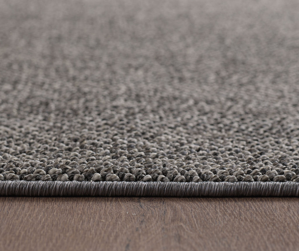 Lena 4300 grau geflochtener Weichflor Teppich