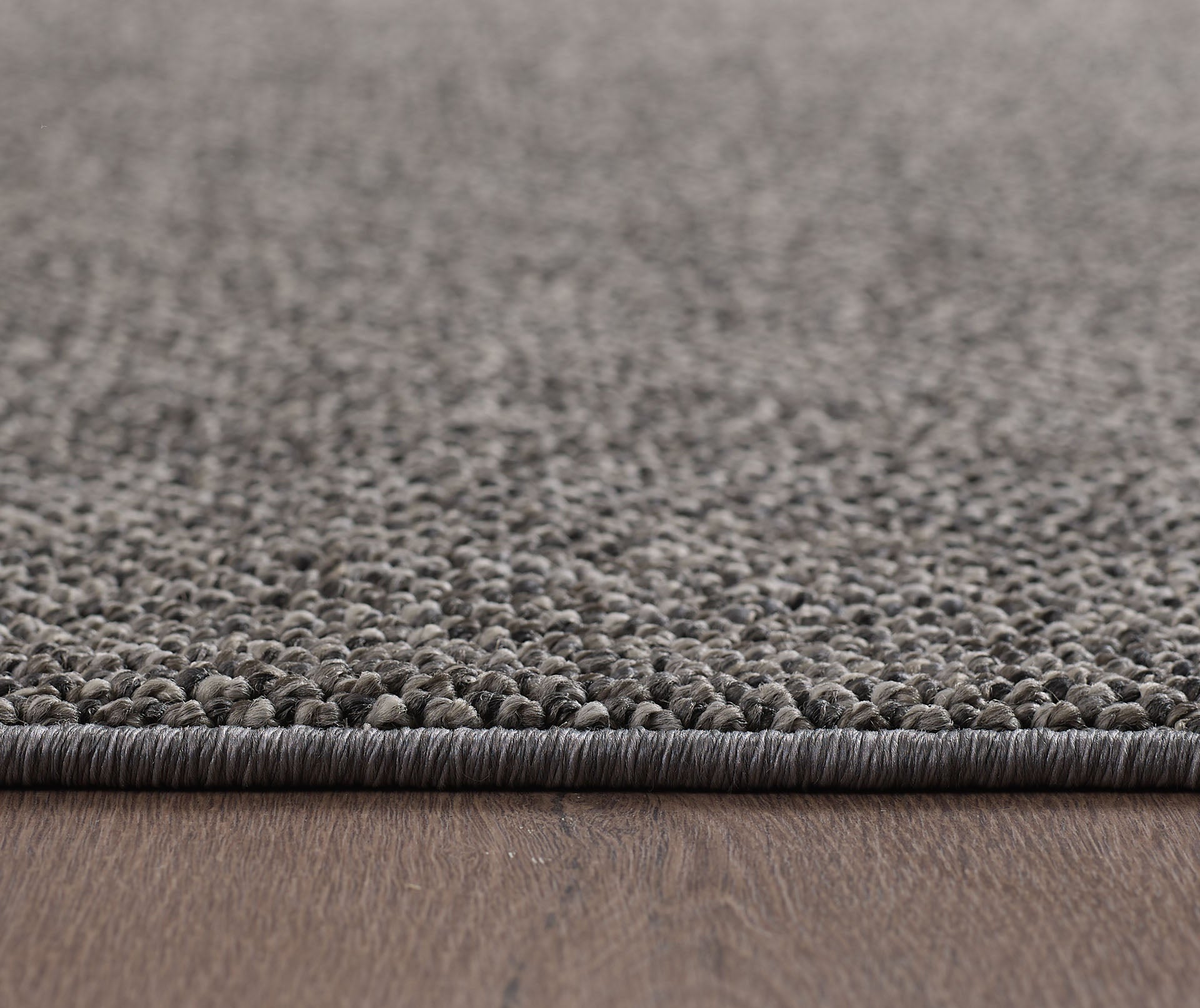 Lena 4300 grau geflochtener Weichflor Teppich