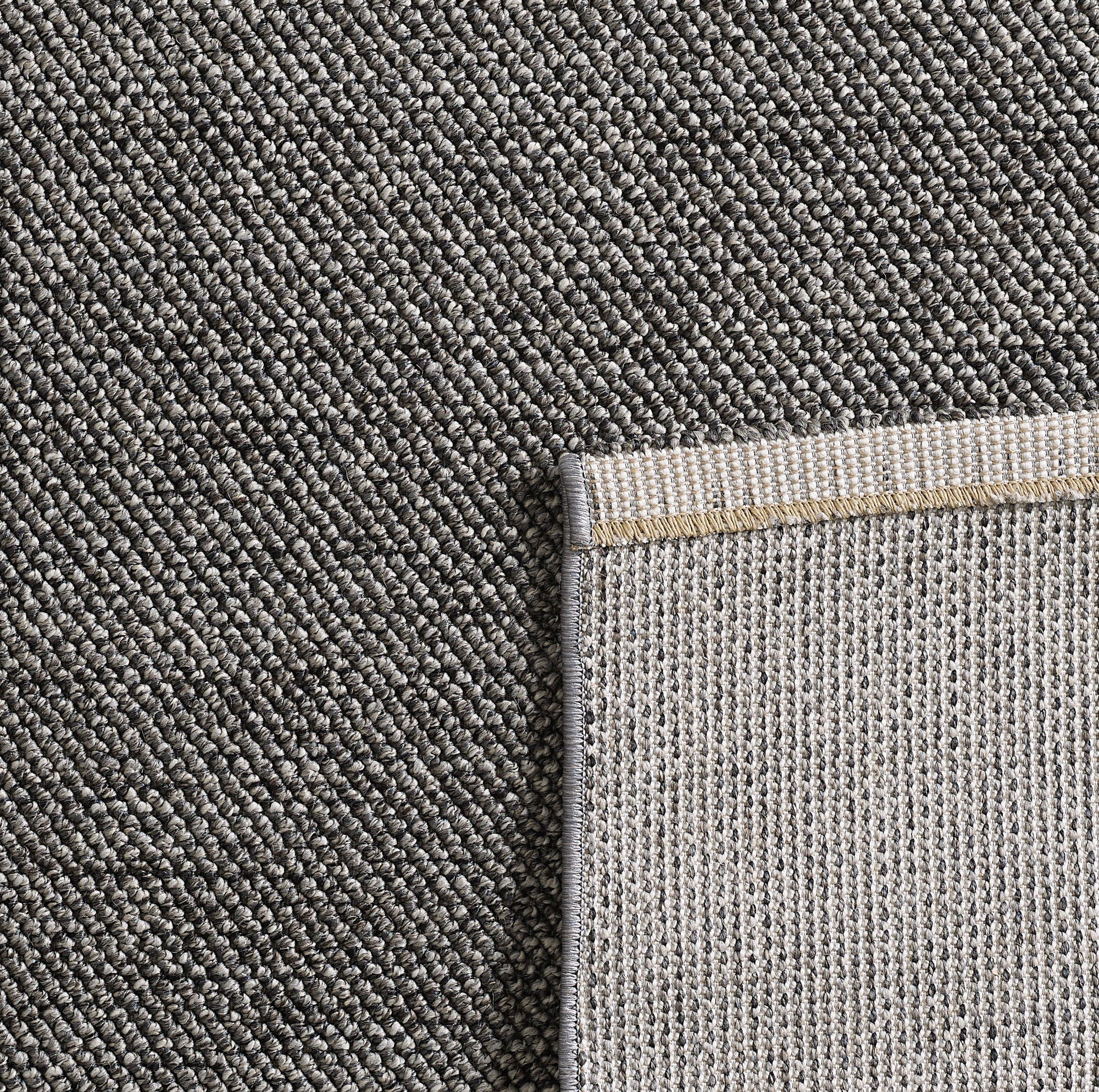 Lena 4300 grau geflochtener Weichflor Teppich