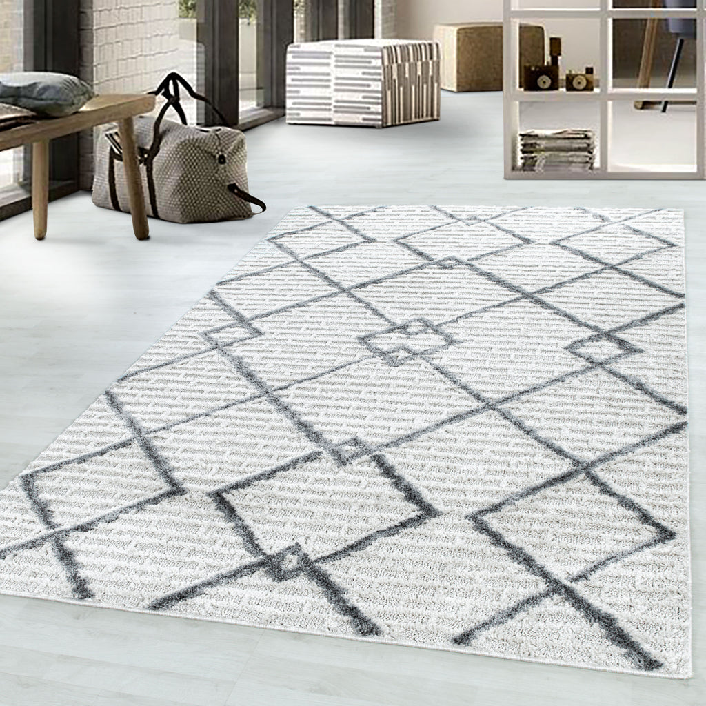 Palmira 4701 creme Teppich mit Hochtief Strukturen, Zeitlos und elegant