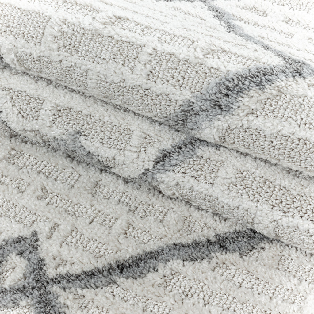 Palmira 4701 creme Teppich mit Hochtief Strukturen, Zeitlos und elegant