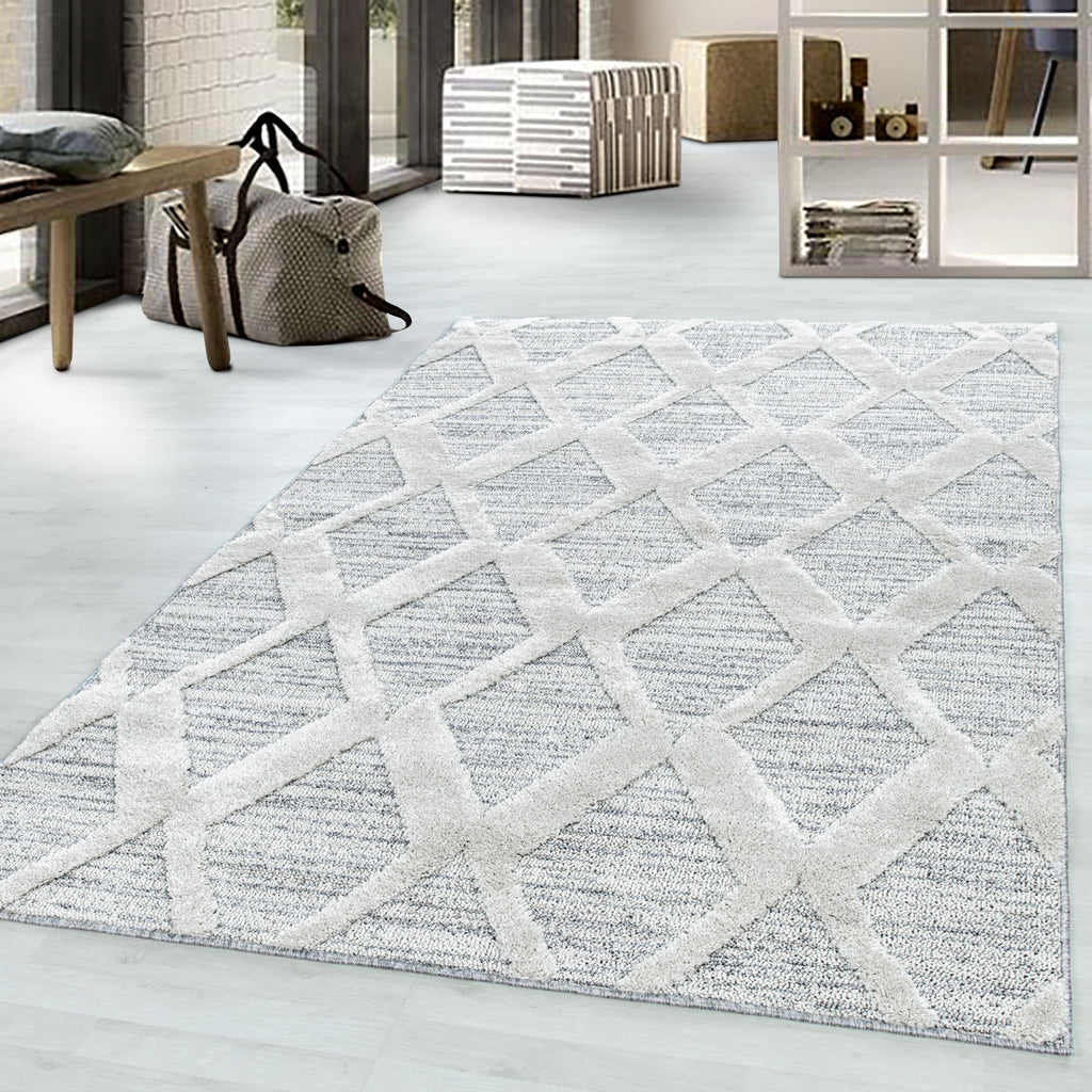 Palmira 4703 grau Teppich mit Hochtief Strukturen, Zeitlos und elegant