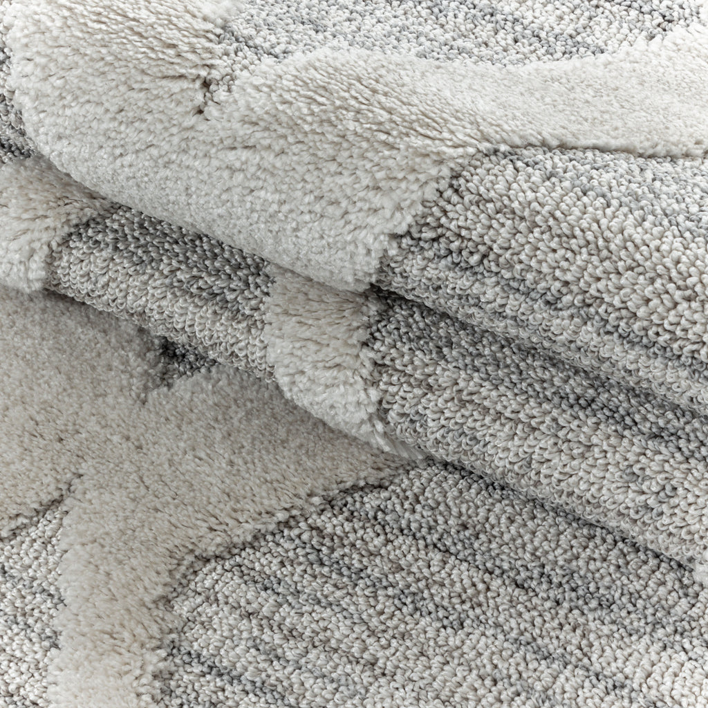Palmira 4703 grau Teppich mit Hochtief Strukturen, Zeitlos und elegant