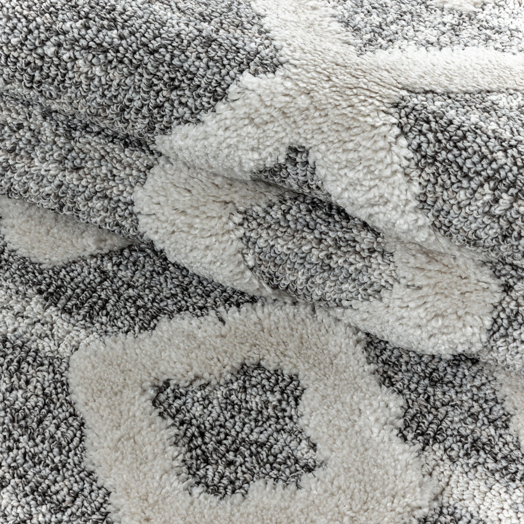 Palmira 4704 grau Teppich mit Hochtief Strukturen, Zeitlos und elegant