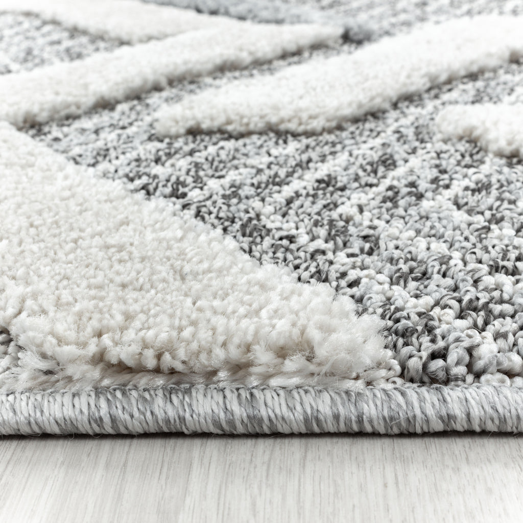 Palmira 4705 grau Teppich mit Hochtief Strukturen, Zeitlos und elegant