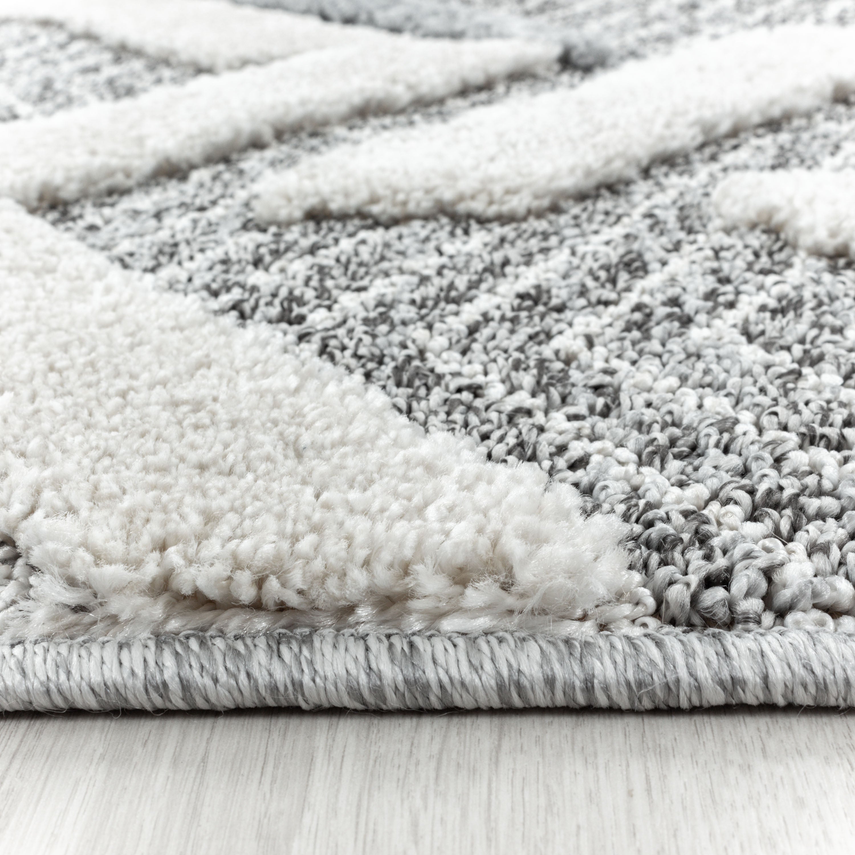 Palmira 4705 grau Teppich mit Hochtief Strukturen, Zeitlos und elegant