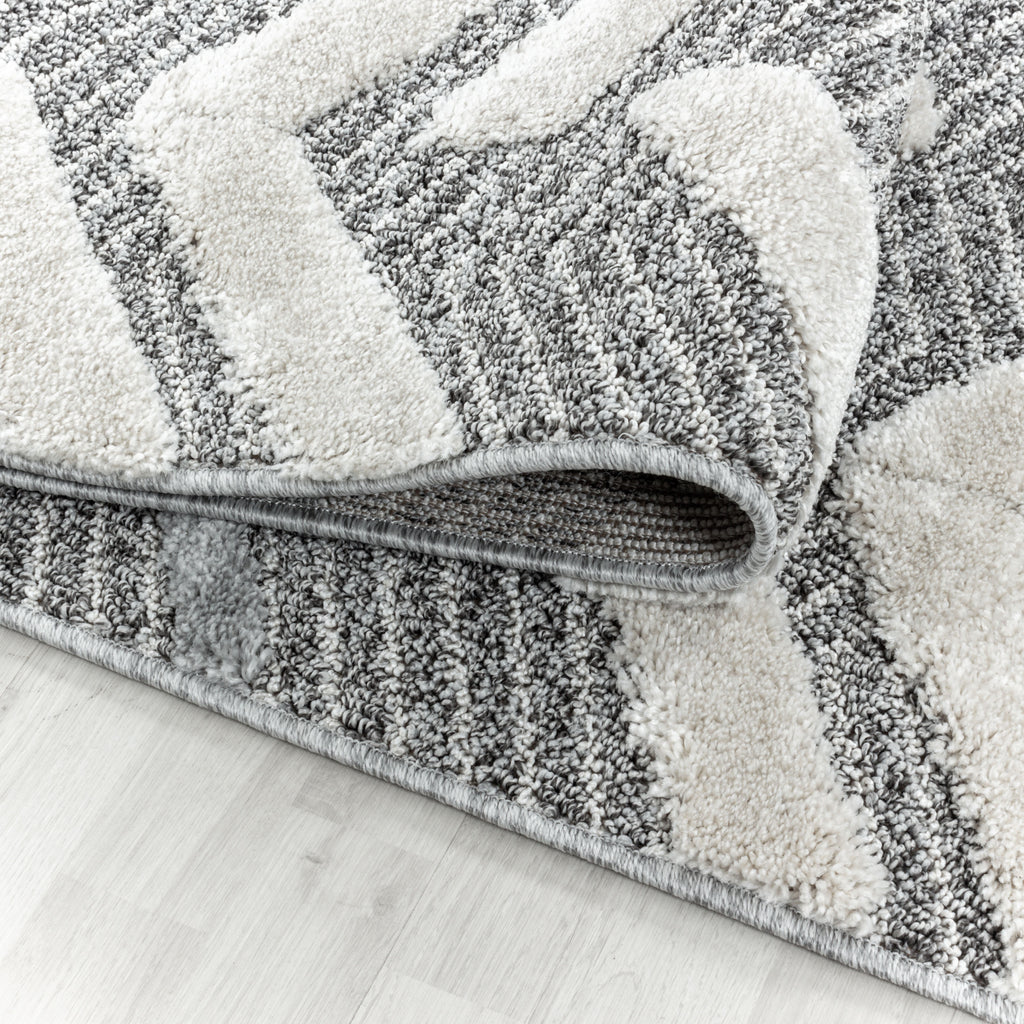 Palmira 4705 grau Teppich mit Hochtief Strukturen, Zeitlos und elegant