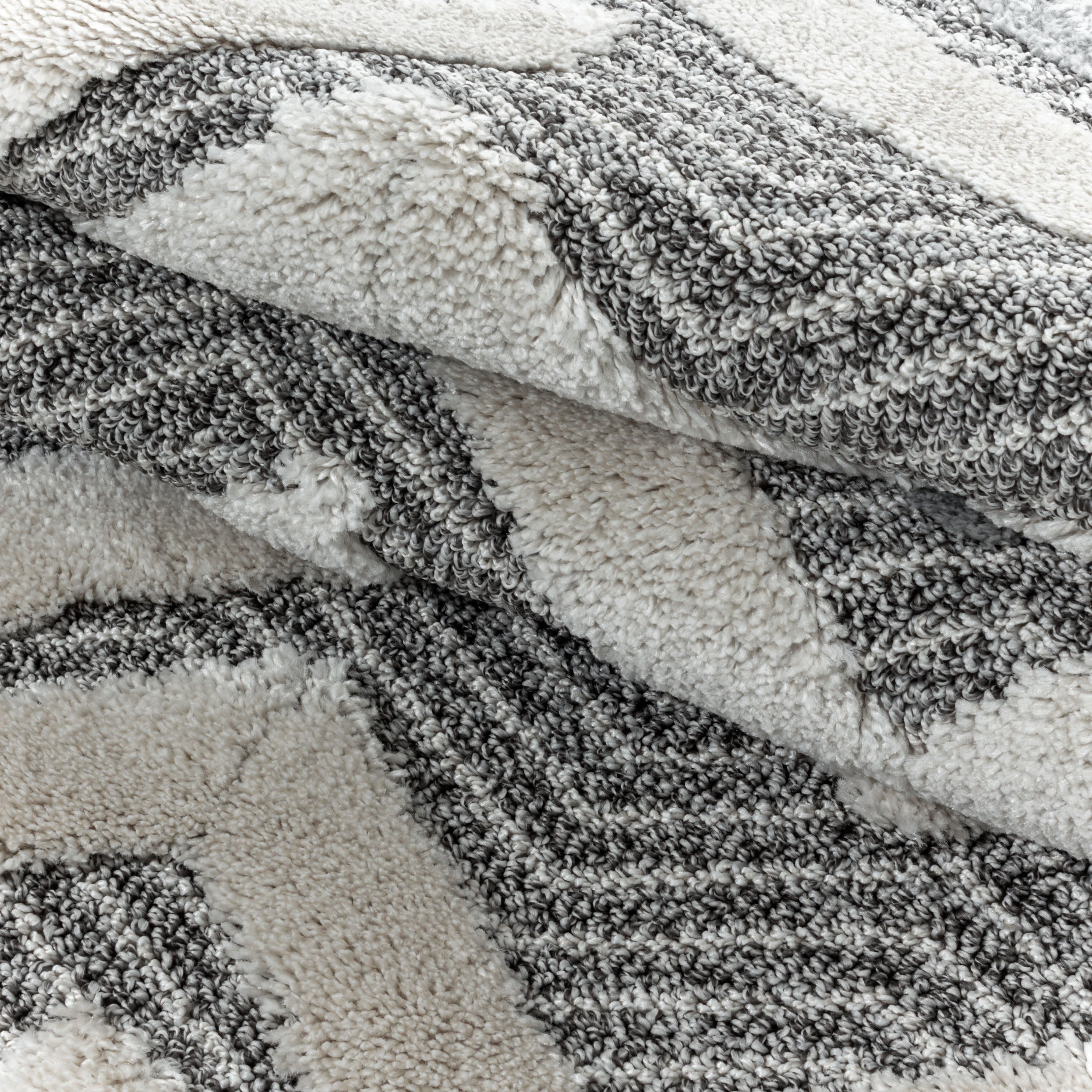 Palmira 4705 grau Teppich mit Hochtief Strukturen, Zeitlos und elegant