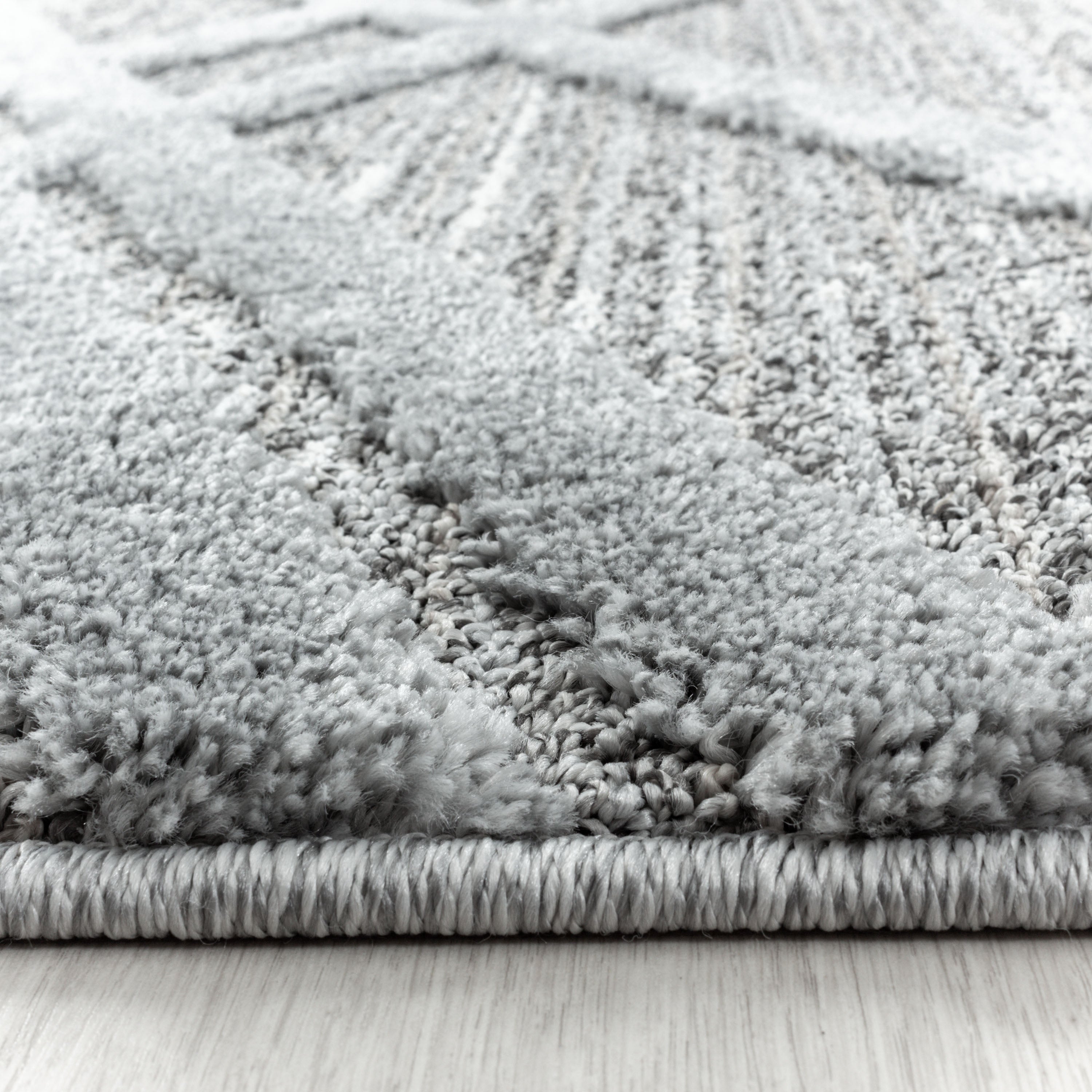 Palmira 4706 grau Teppich mit Hochtief Strukturen, Zeitlos und elegant