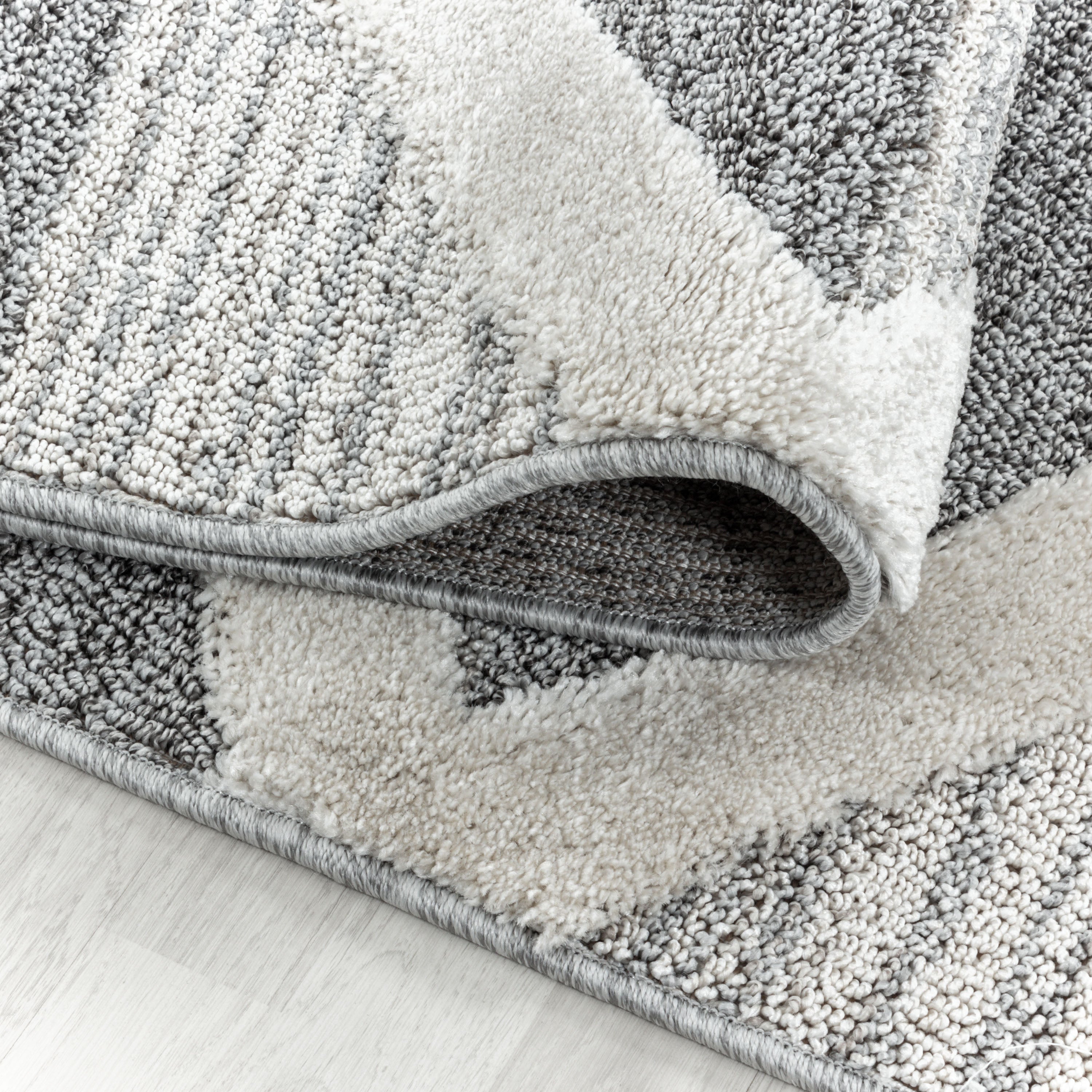 Palmira 4709 grau Teppich mit Hochtief Strukturen, Zeitlos und elegant