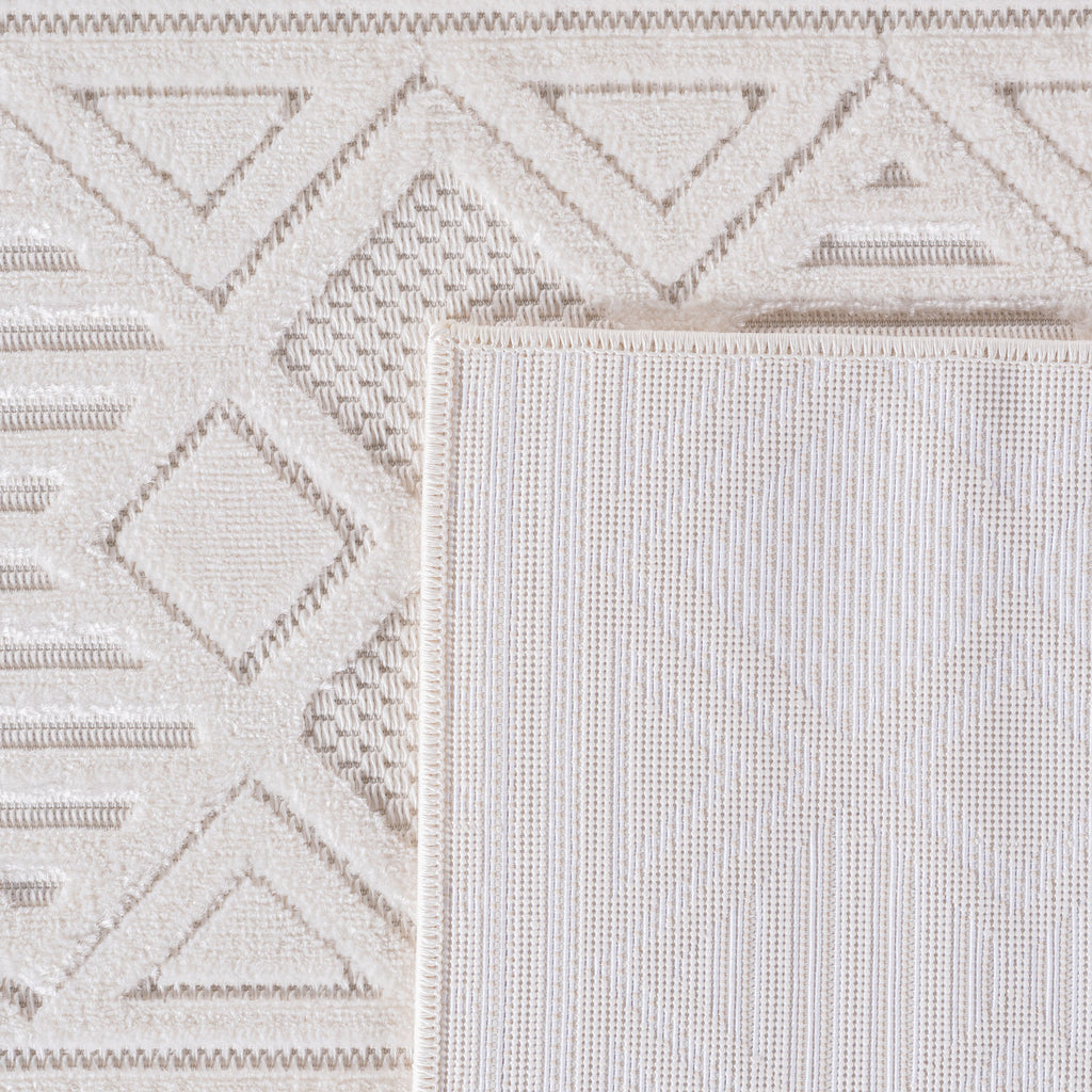 Desi 1652 creme Moderner Designer Teppich mit Hoch-Tief Strukturen