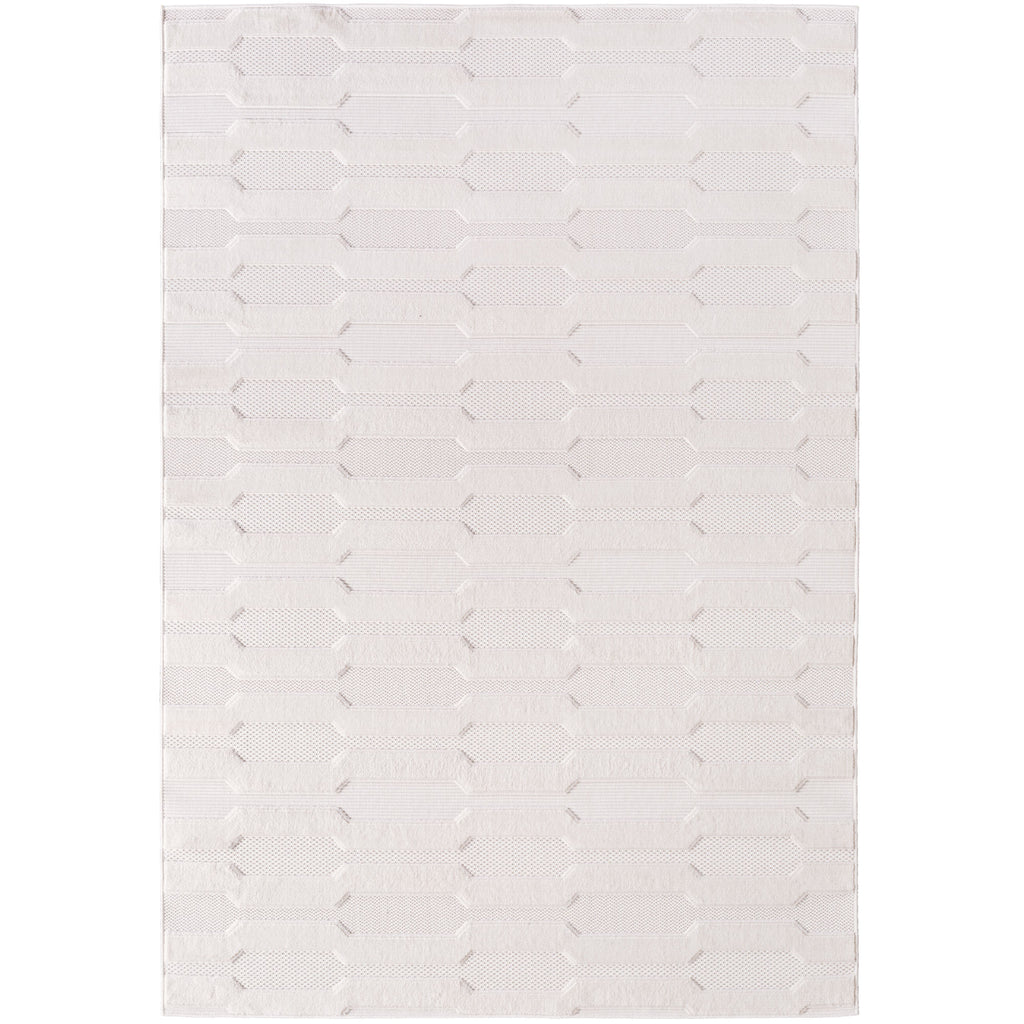 Desi 1654 creme Moderner Designer Teppich mit Hoch-Tief Strukturen
